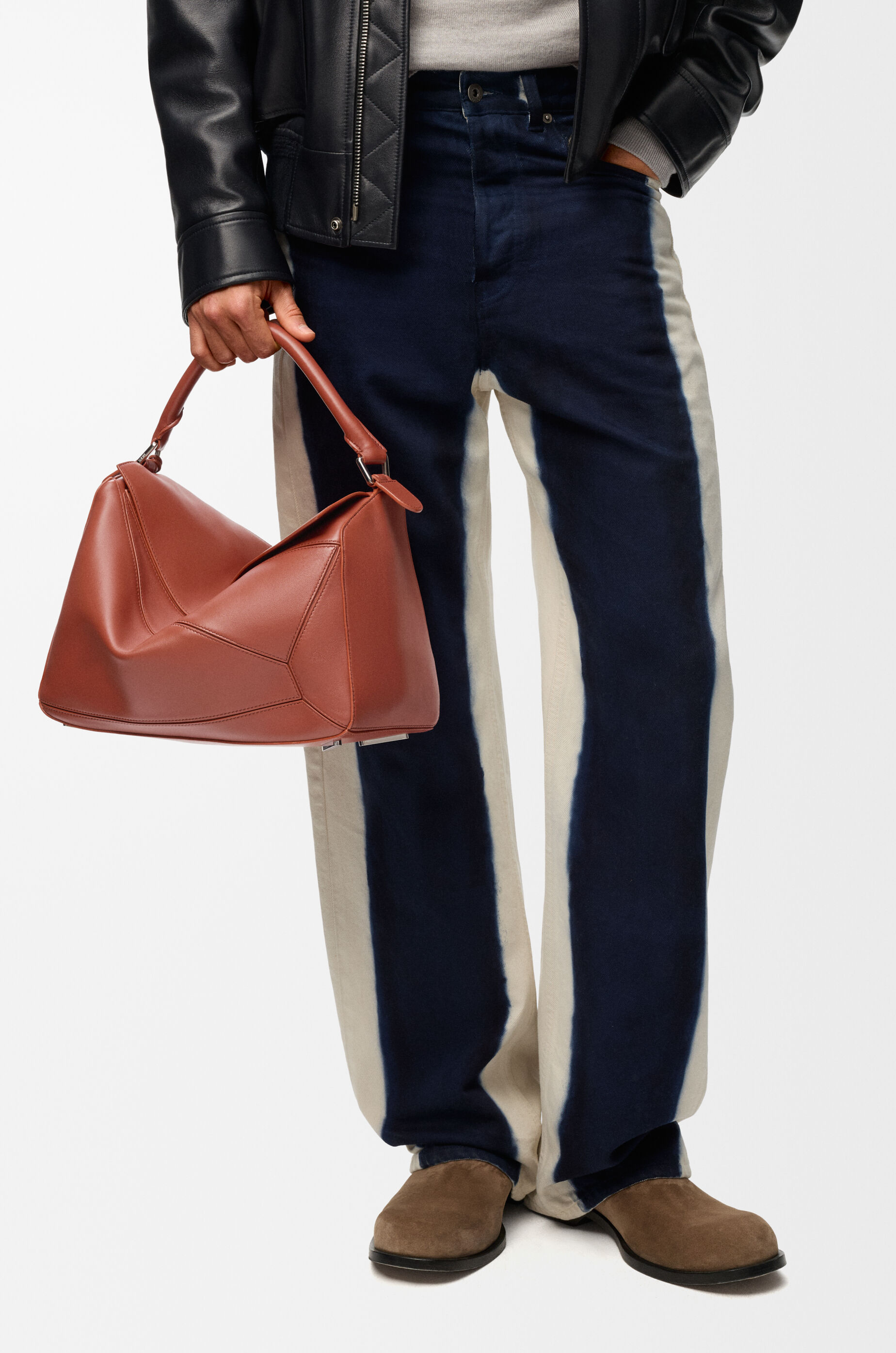 LOEWE Large Featherlight Puzzle bag in nappa lambskin Tomette