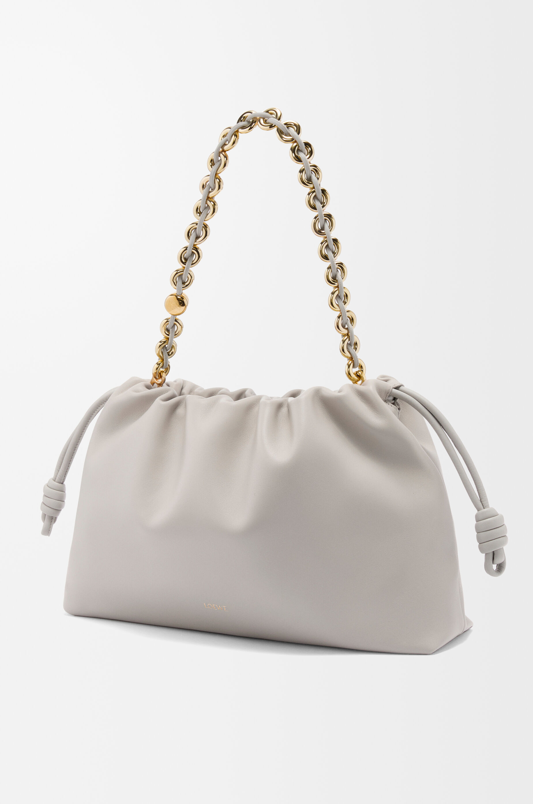 LOEWE Large Flamenco purse in mellow nappa lambskin Shell Grey