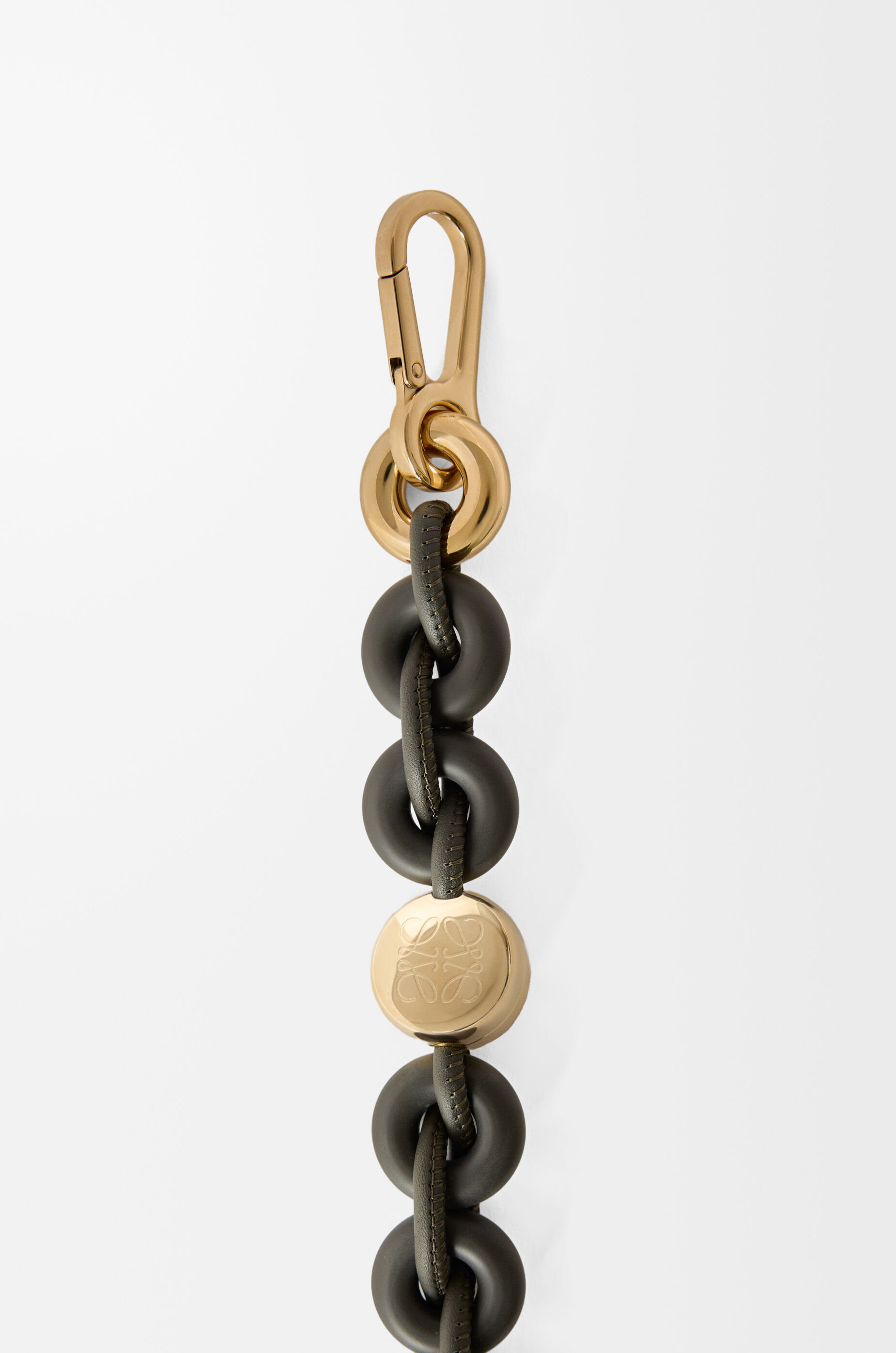 LOEWE Donut chain in calfskin Dark Khaki