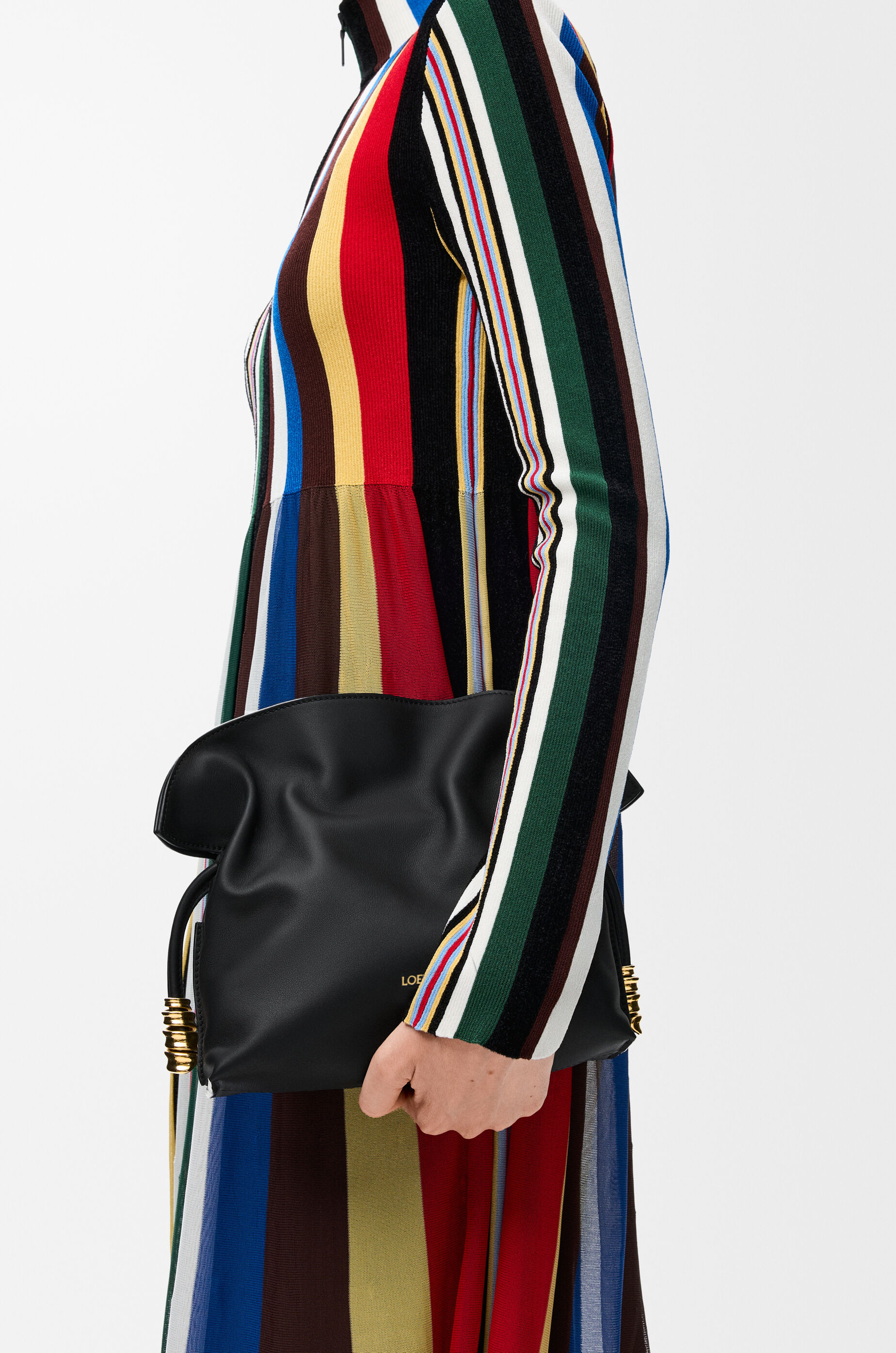 LOEWE Mini Coil Flamenco clutch in nappa calfskin Black