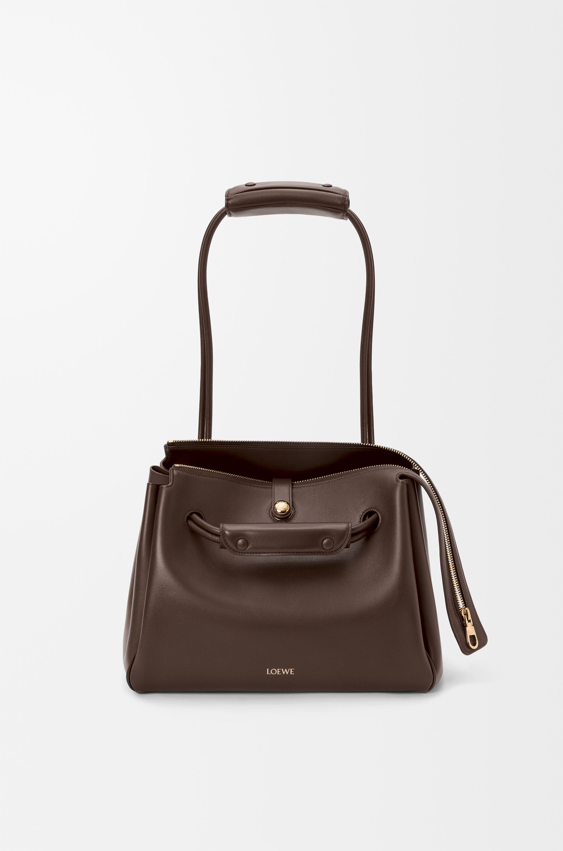LOEWE Medium Madrid bag in supple calfskin Dark Chestnut