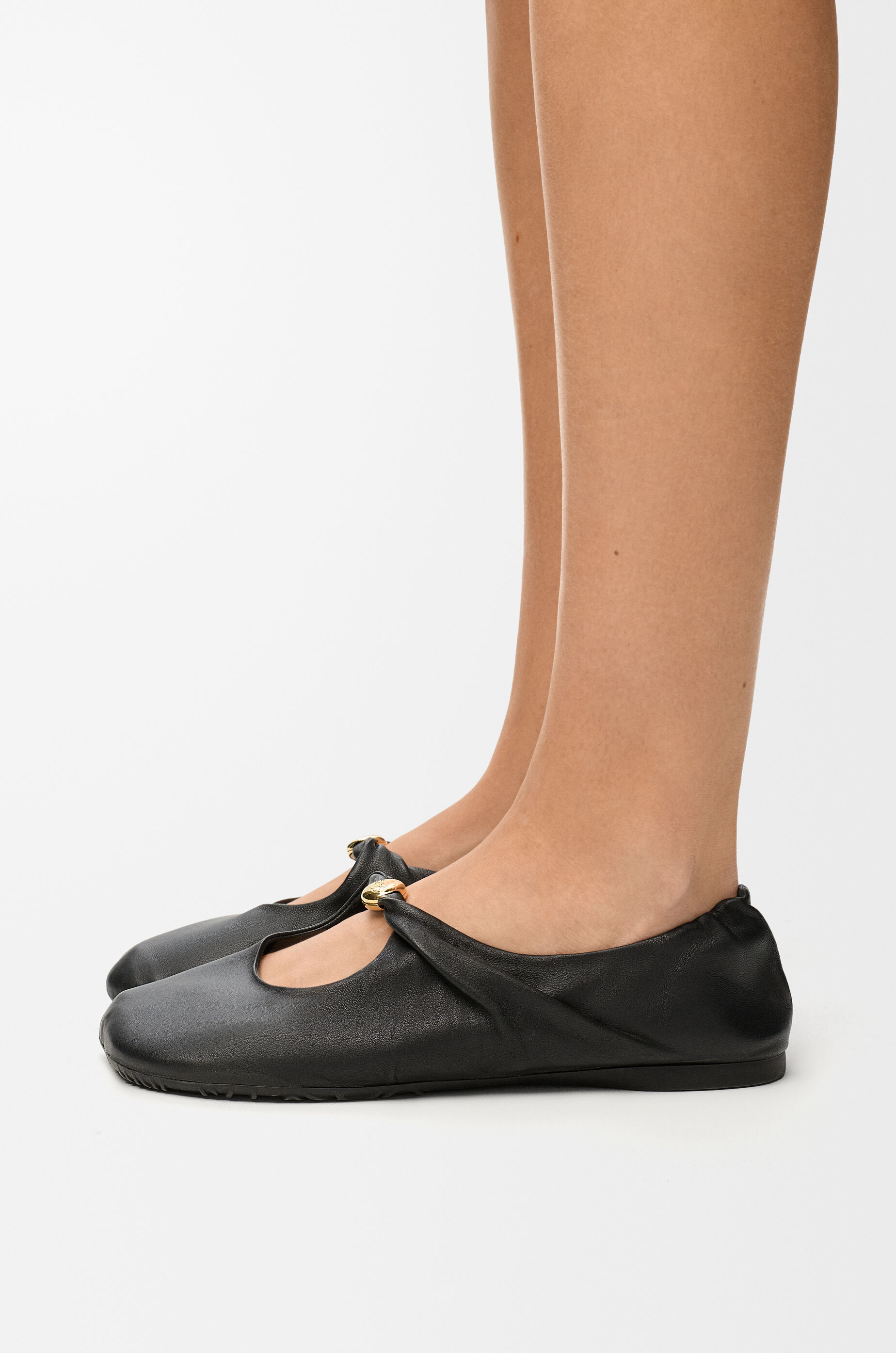 LOEWE Pebble Soft ballerina in nappa lambskin Black