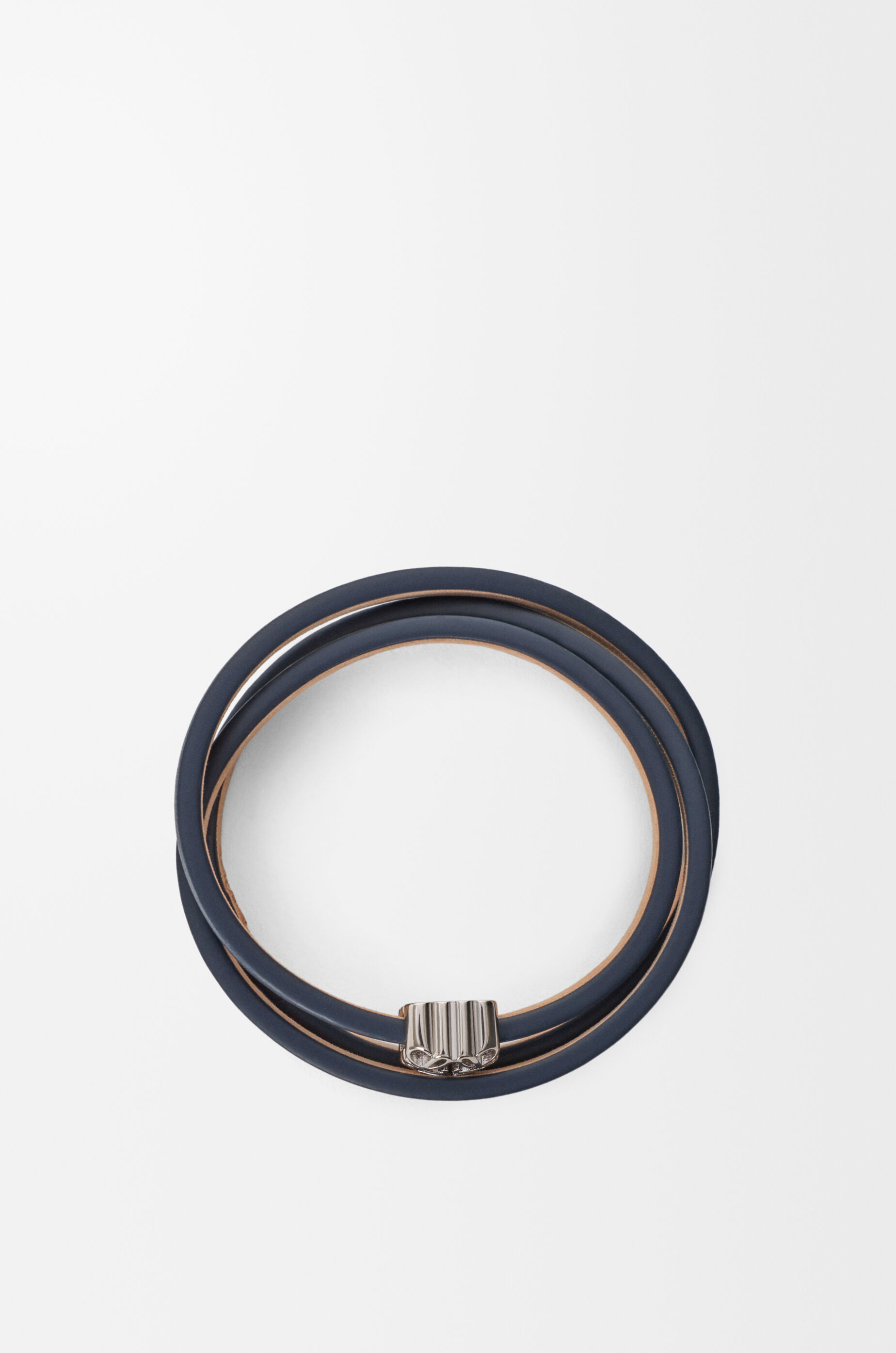 LOEWE Anagram Bombé twist bracelet in calfskin Deep Navy