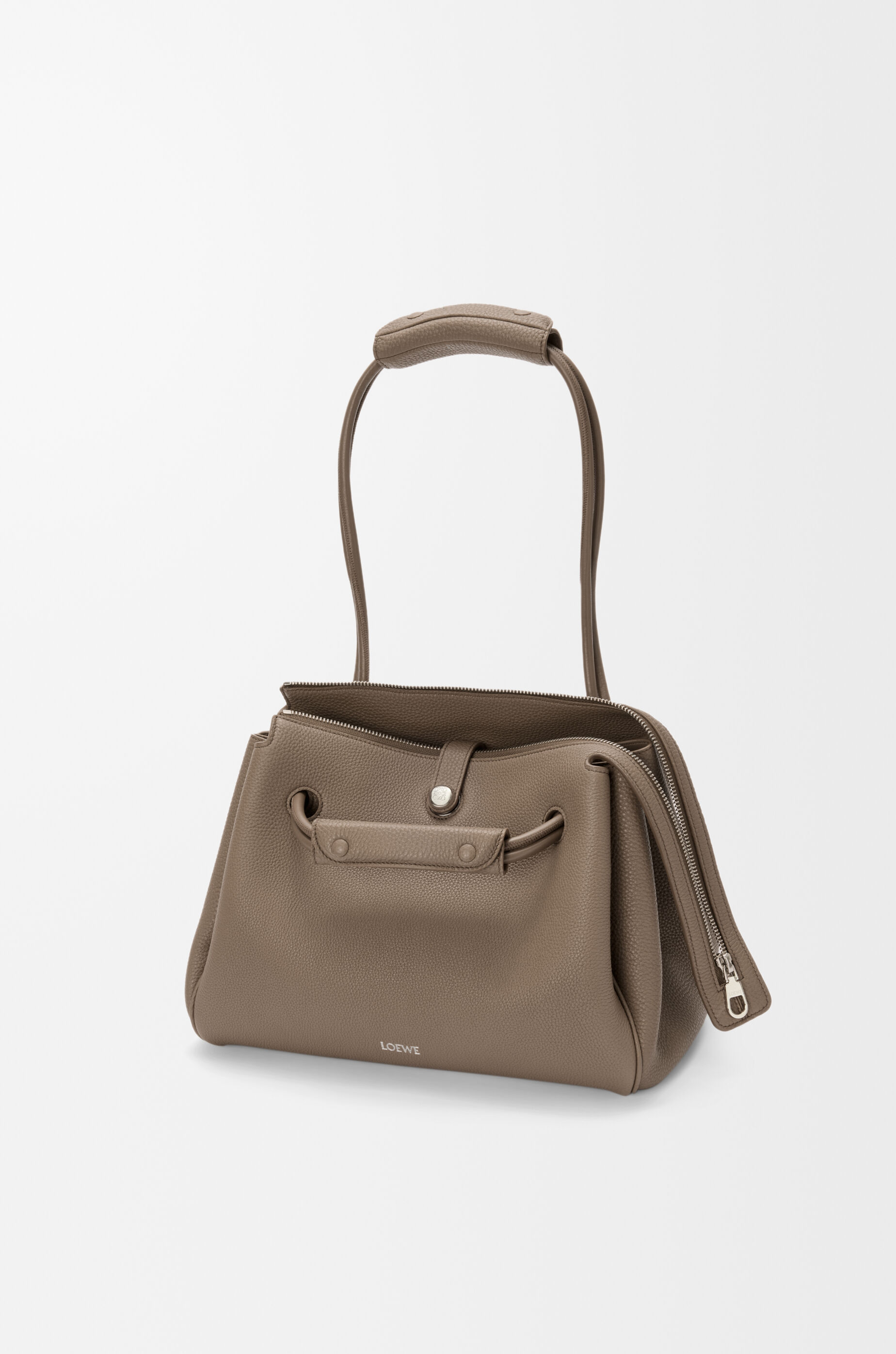 LOEWE Medium Madrid bag in supple grained calfskin Taupe