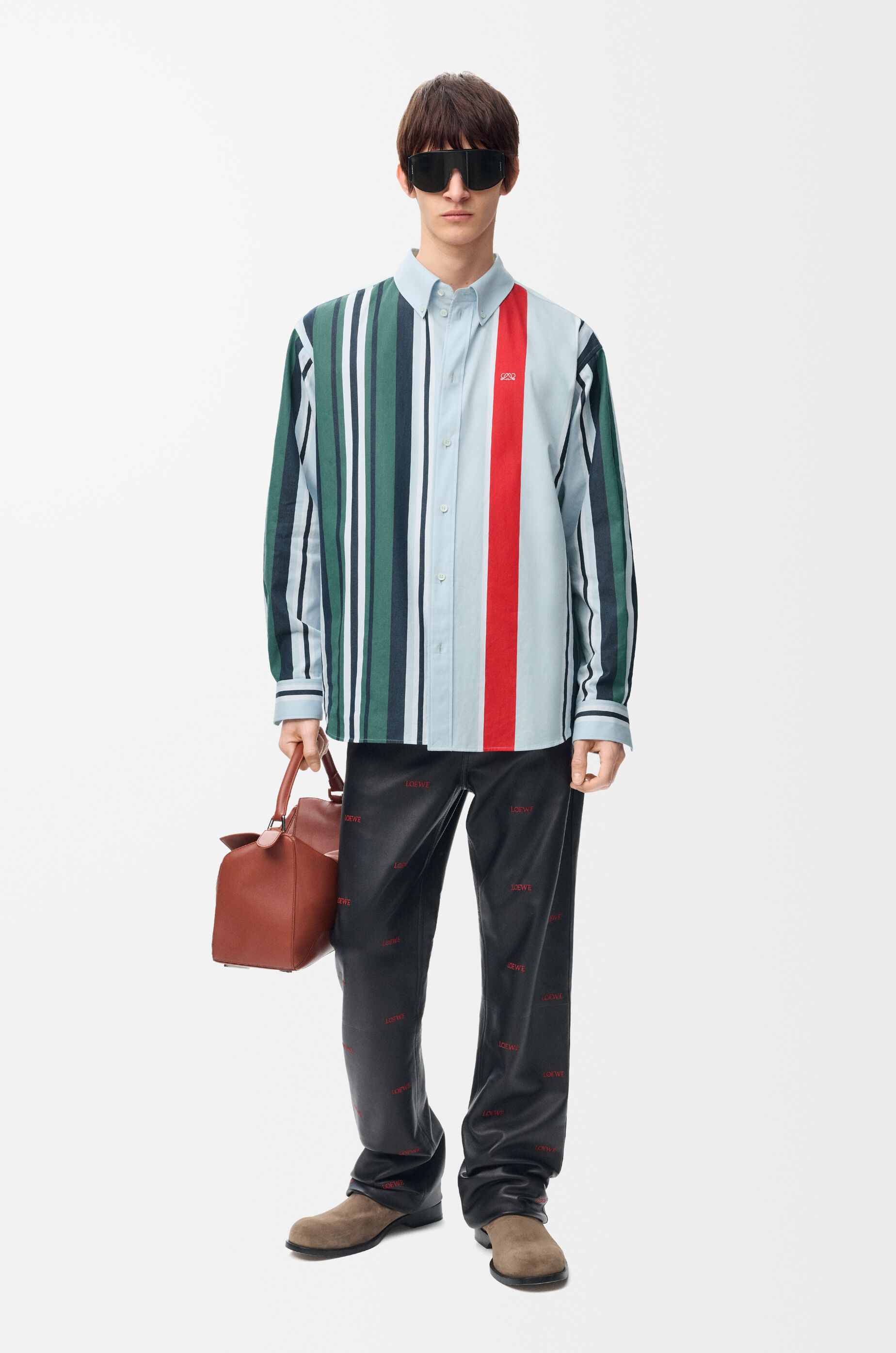 LOEWE Shirt in cotton Blue/Multicolor