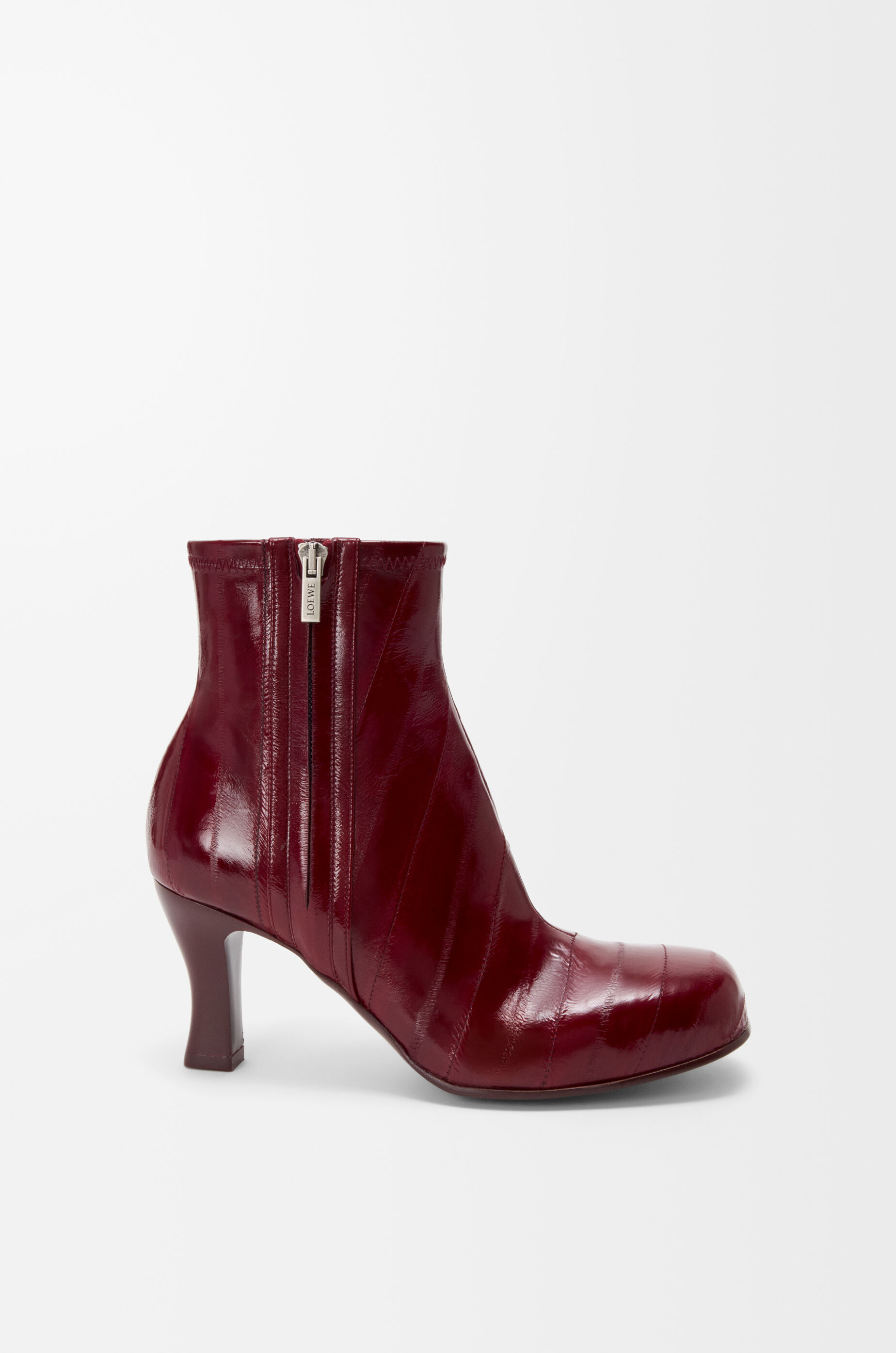 LOEWE Bobine ankle boot in hagfish Burgundy