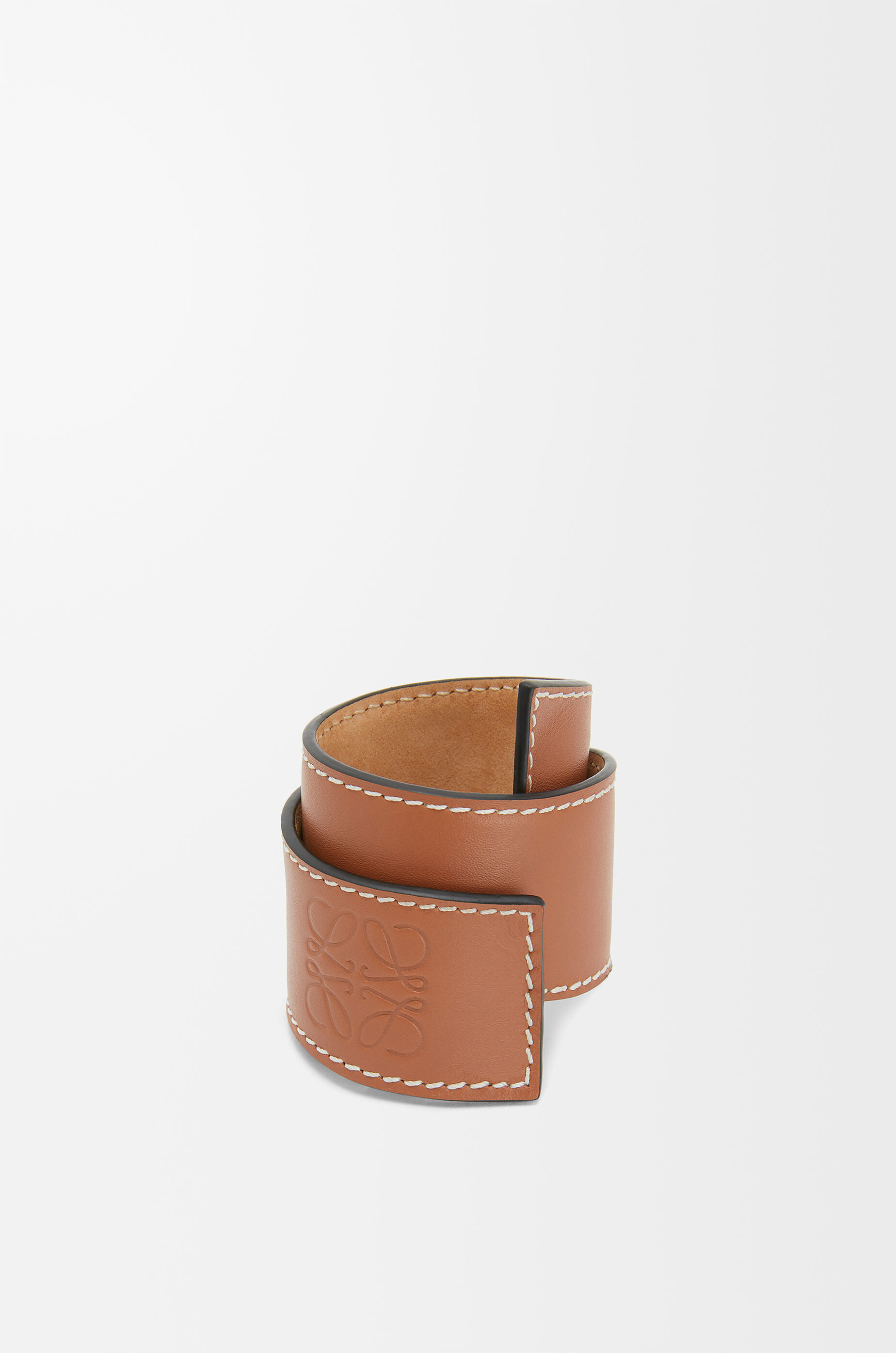 LOEWE Slap bracelet in calfskin Tan