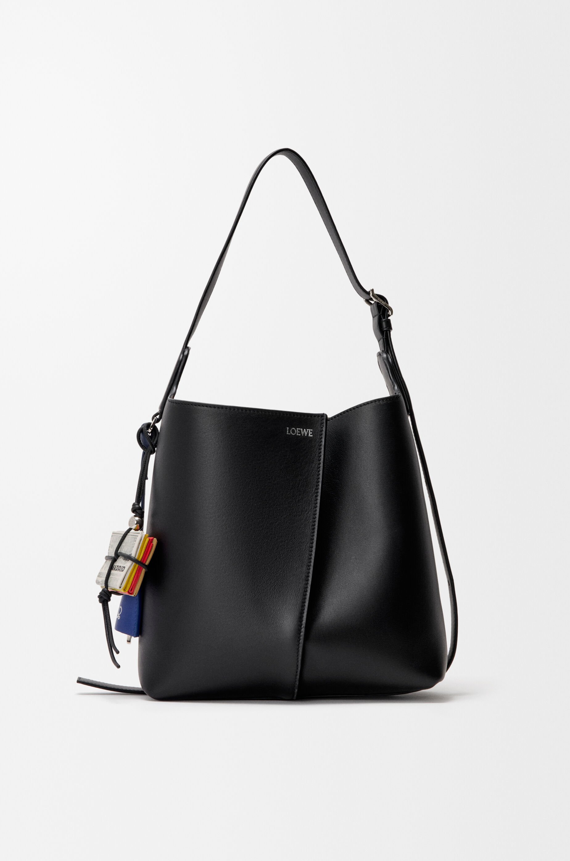 LOEWE Newspaper charm in calfskin Multicolor