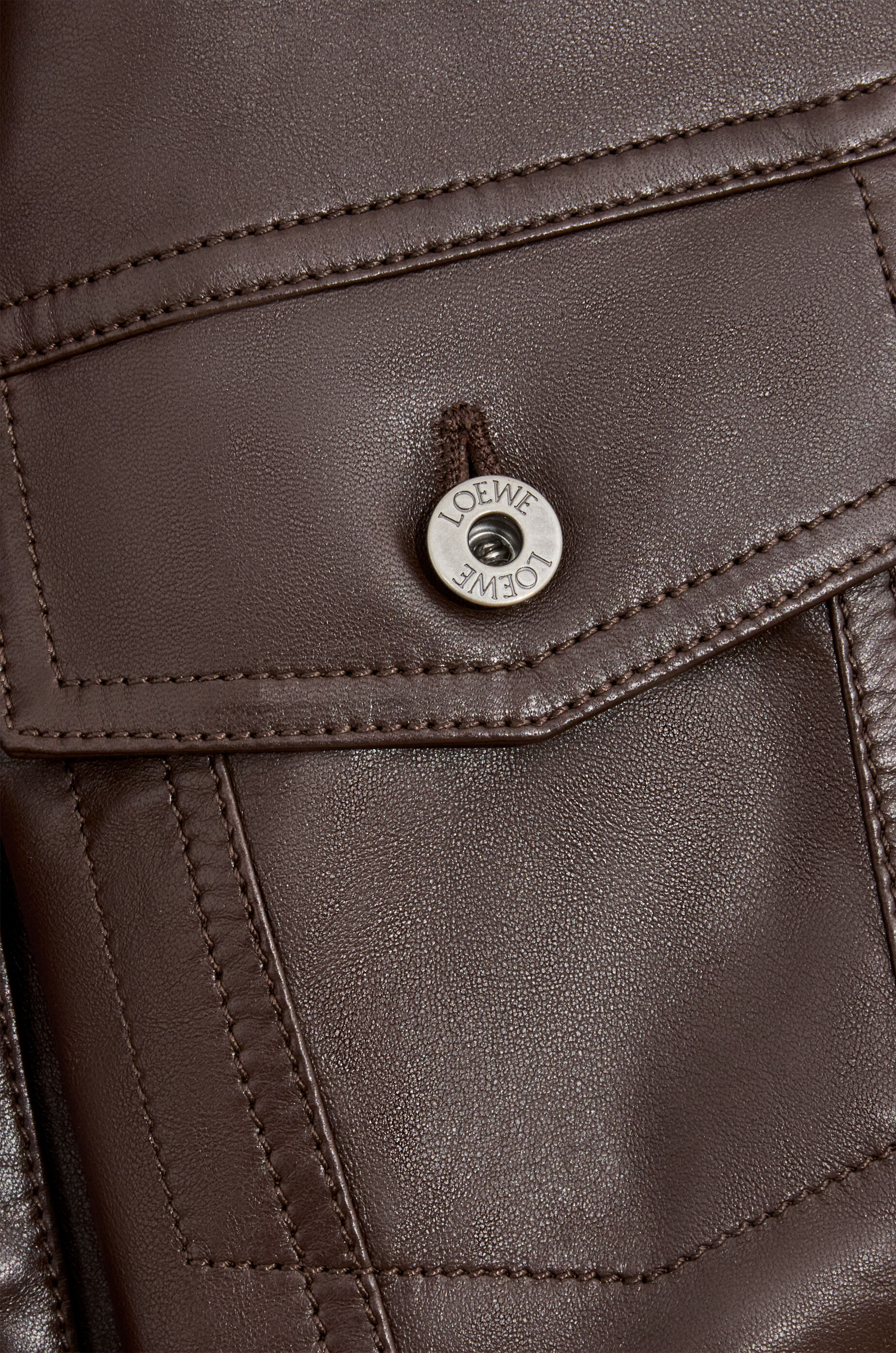 LOEWE Jacket in nappa lambskin Dark Brown