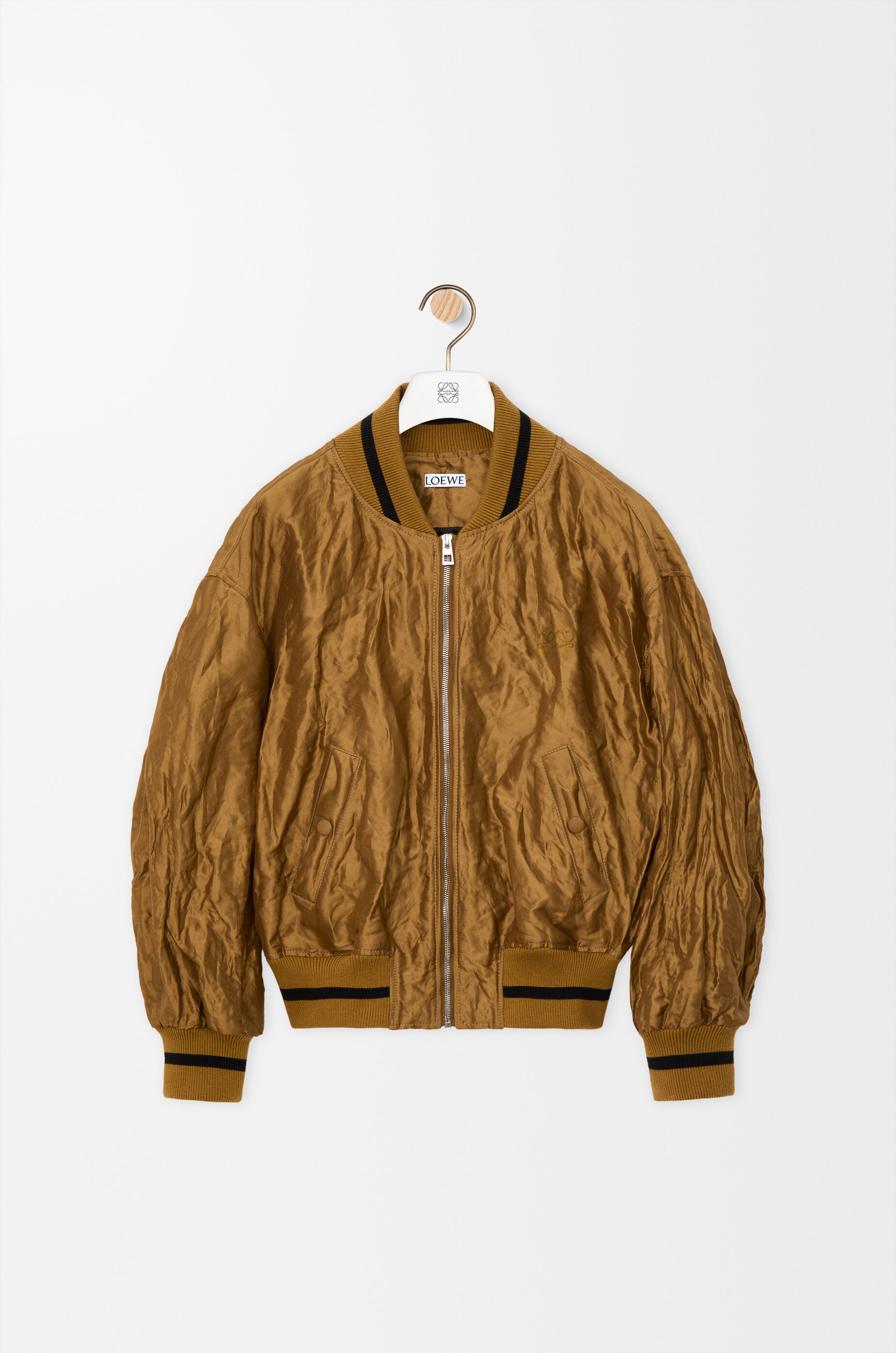 LOEWE Bomber jacket in technical fabric Toffee
