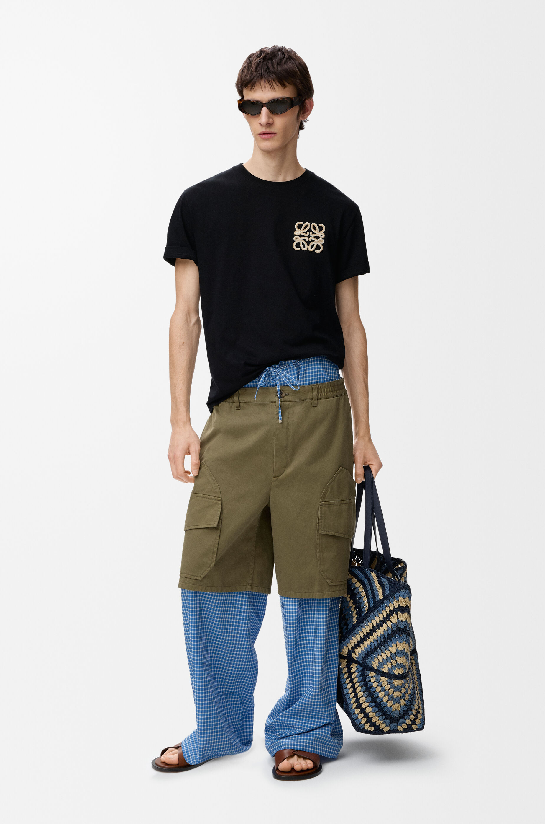 LOEWE Cargo shorts in cotton Khaki Green