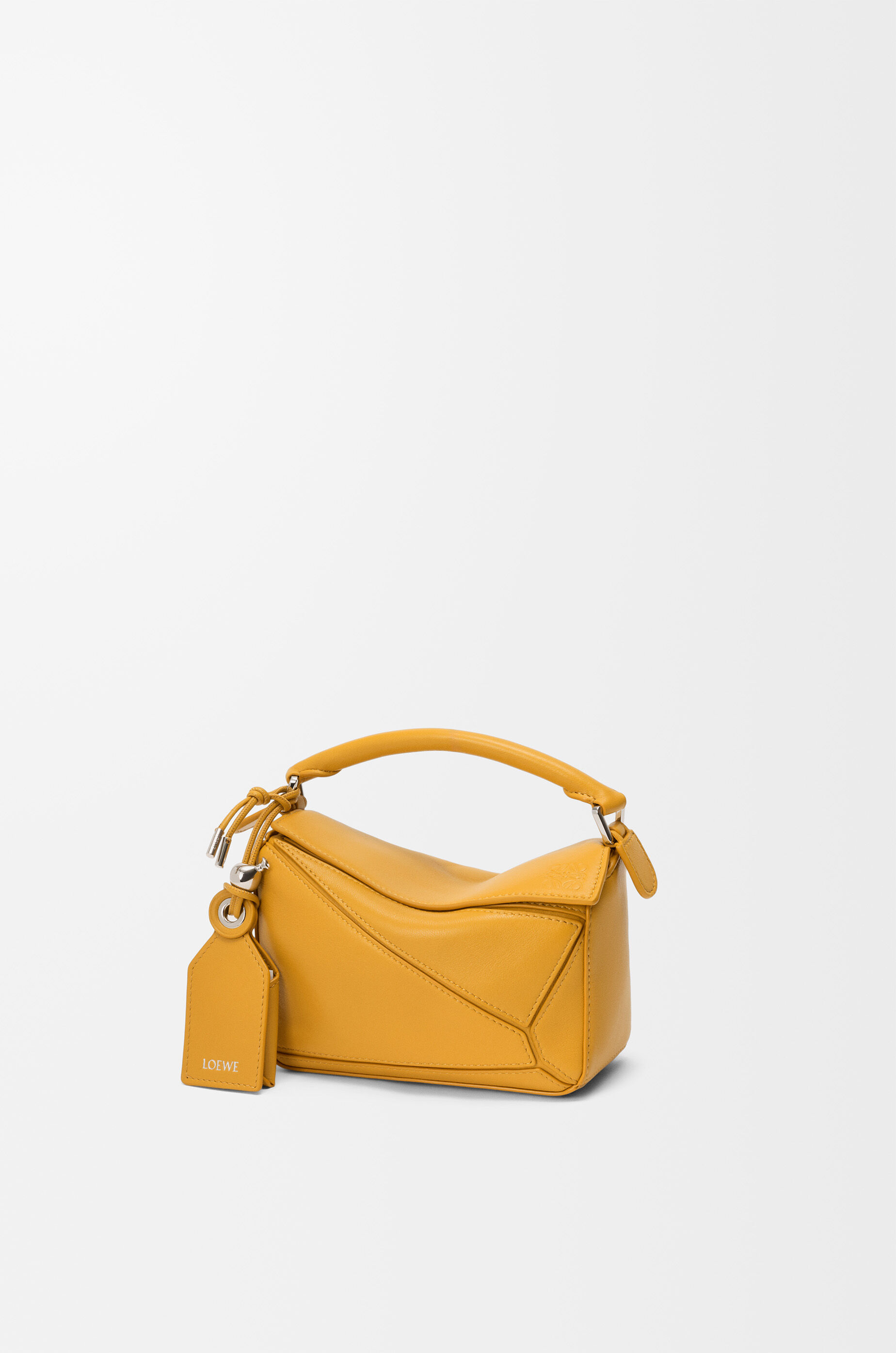 LOEWE Mini Featherlight Puzzle bag in nappa lambskin Mustard