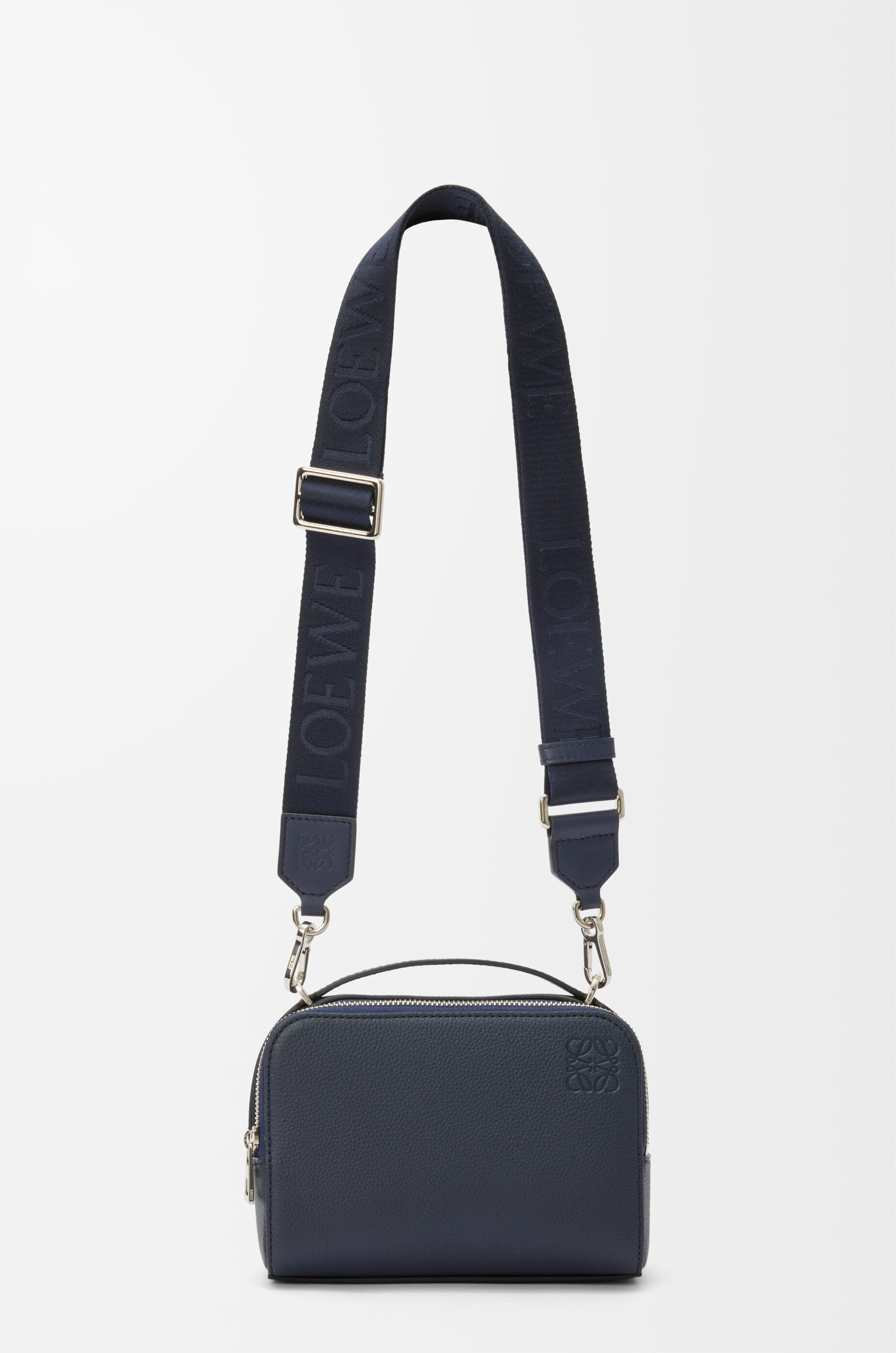 LOEWE Mini crossbody camera bag in soft grained calfskin Deep Navy