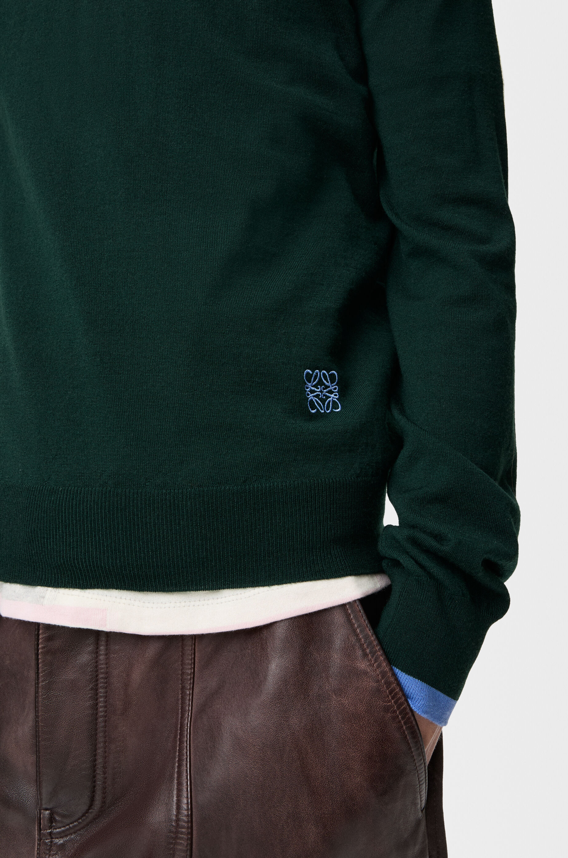 LOEWE Sweater in wool Green/Blue