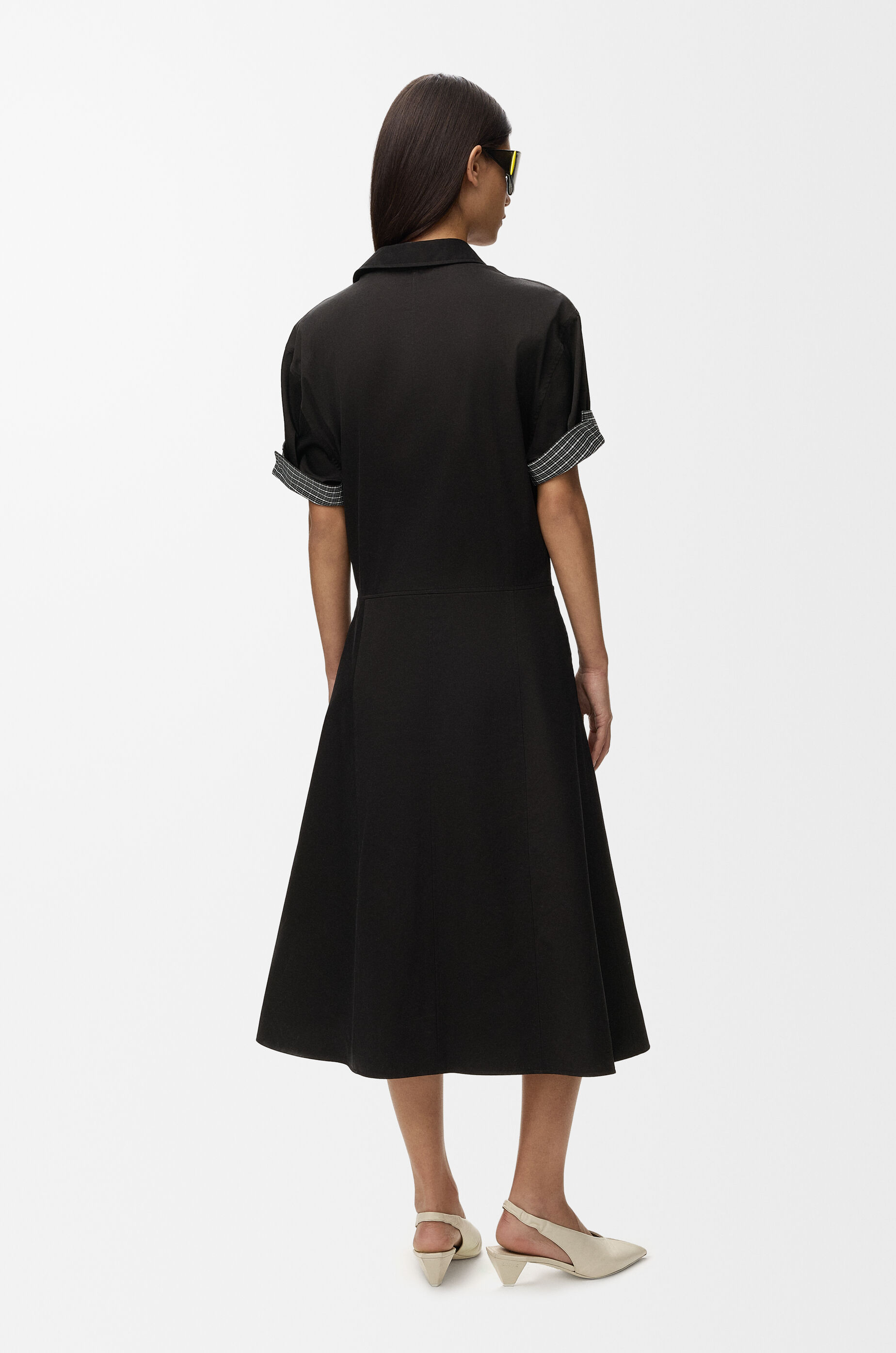 LOEWE Dress in cotton and silk Black