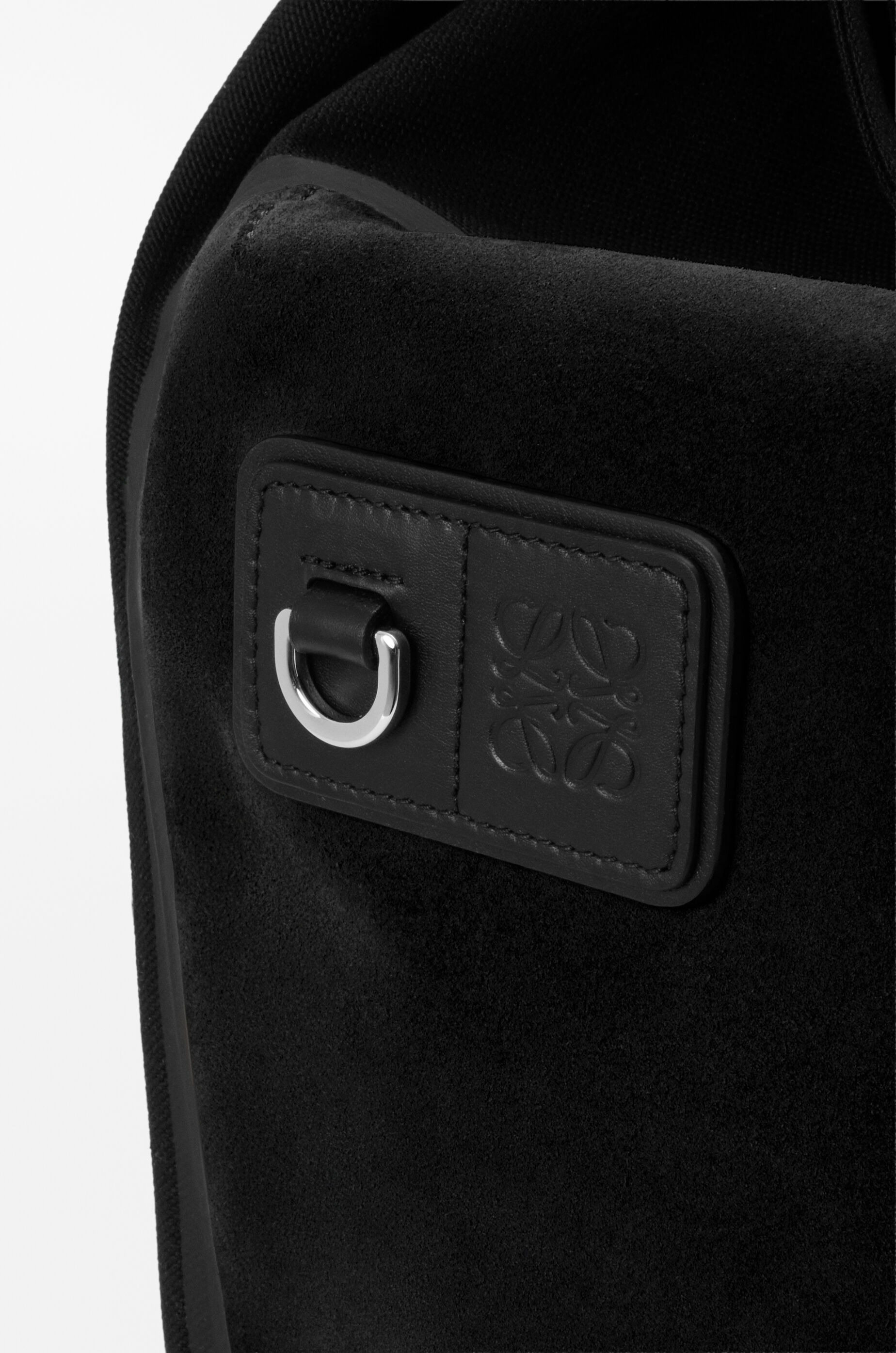 LOEWE Flex roll-top backpack in canvas and suede Black