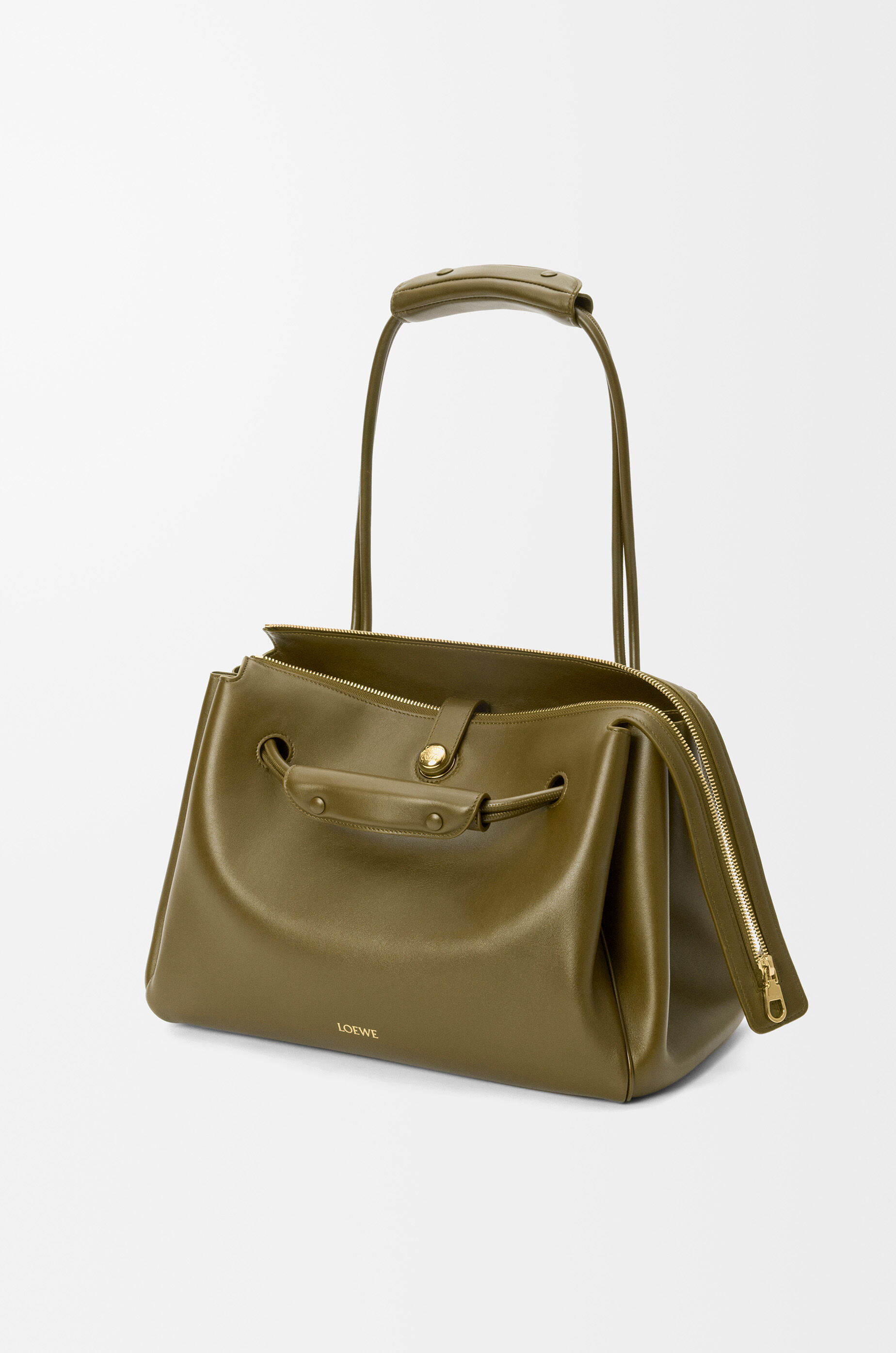 LOEWE Large Madrid bag in supple calfskin Olive