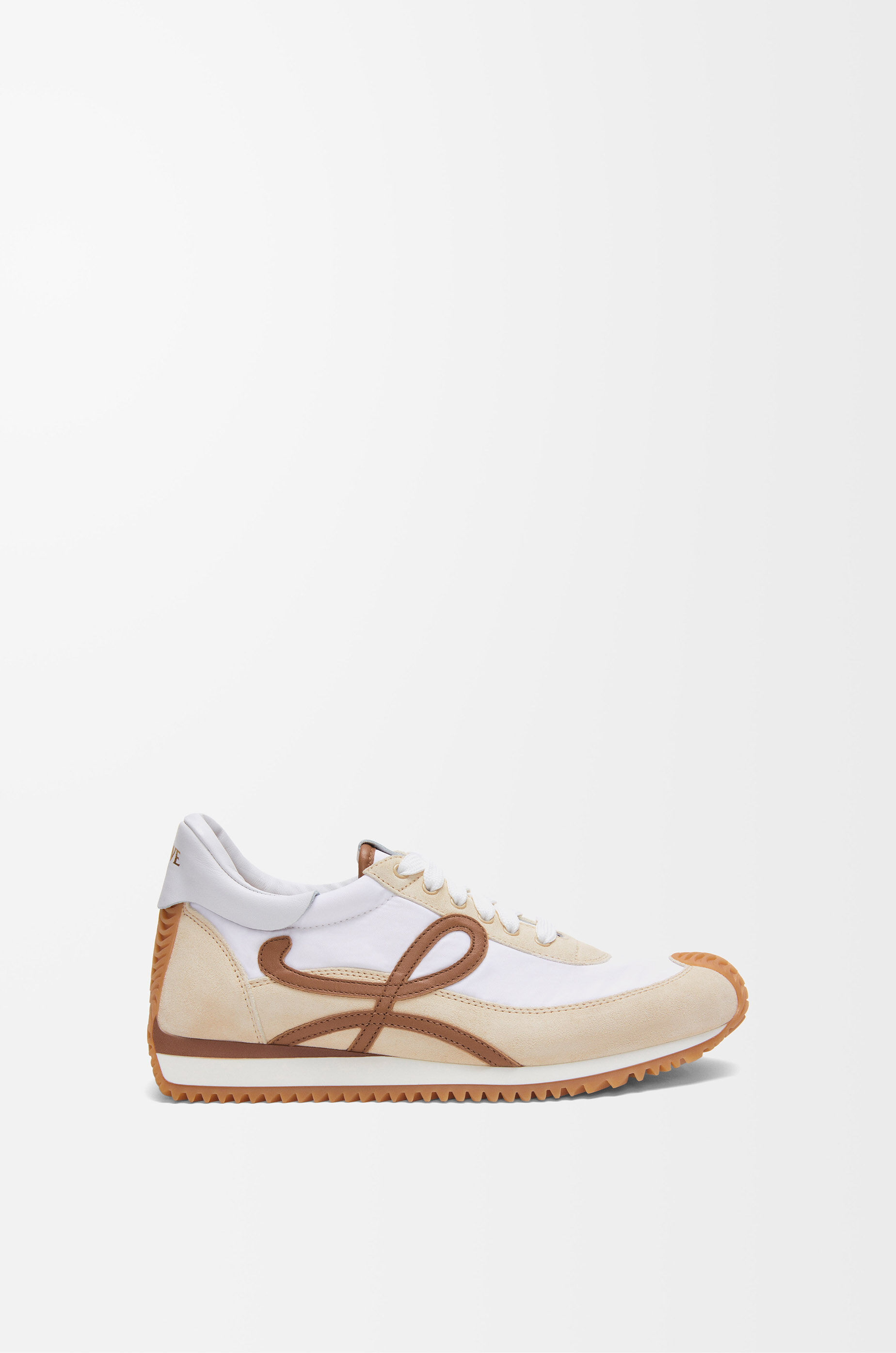 LOEWE Flow Runner 2.0 in nylon and suede Chocolate/Almost Optic
