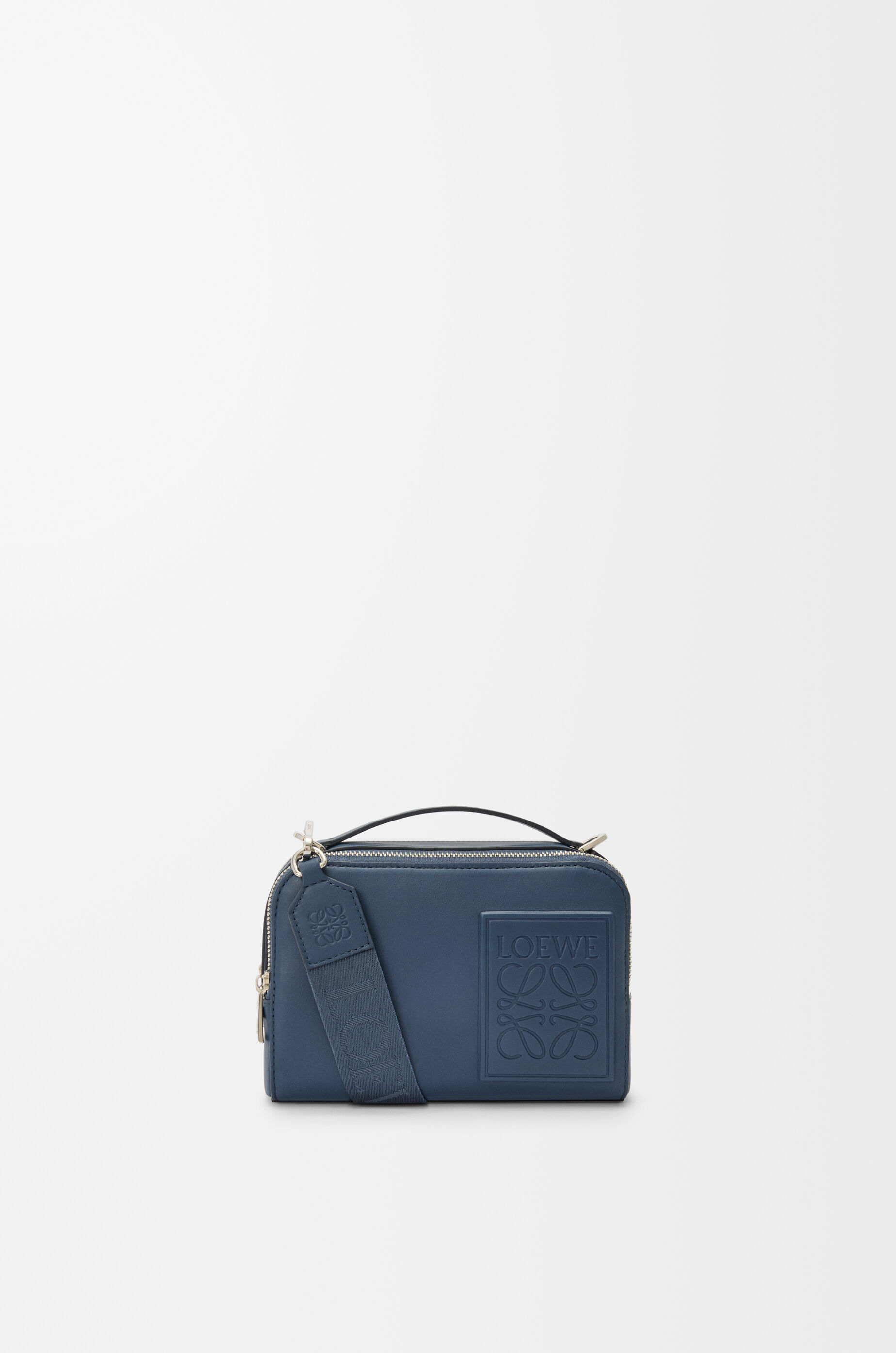 LOEWE Mini crossbody camera bag in satin calfskin Indigo Dye