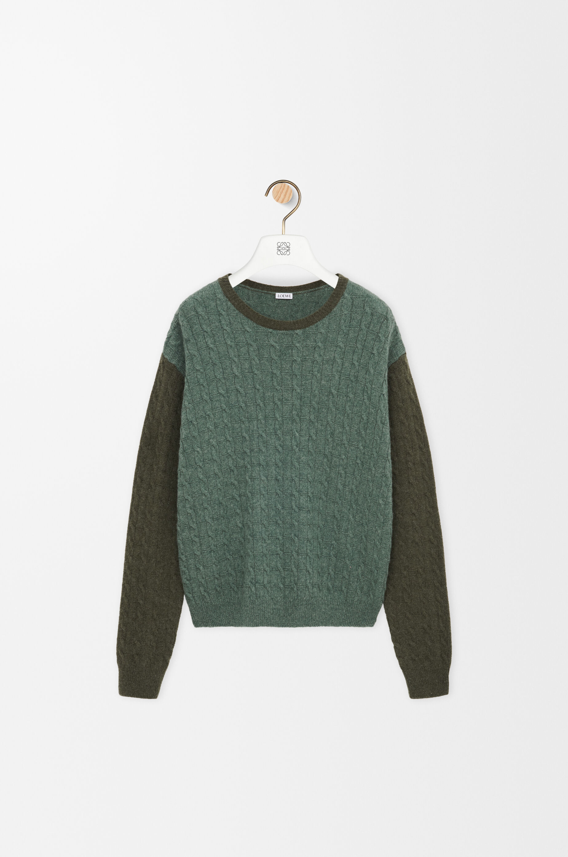 LOEWE Sweater in cashmere Light Green/Khaki Green