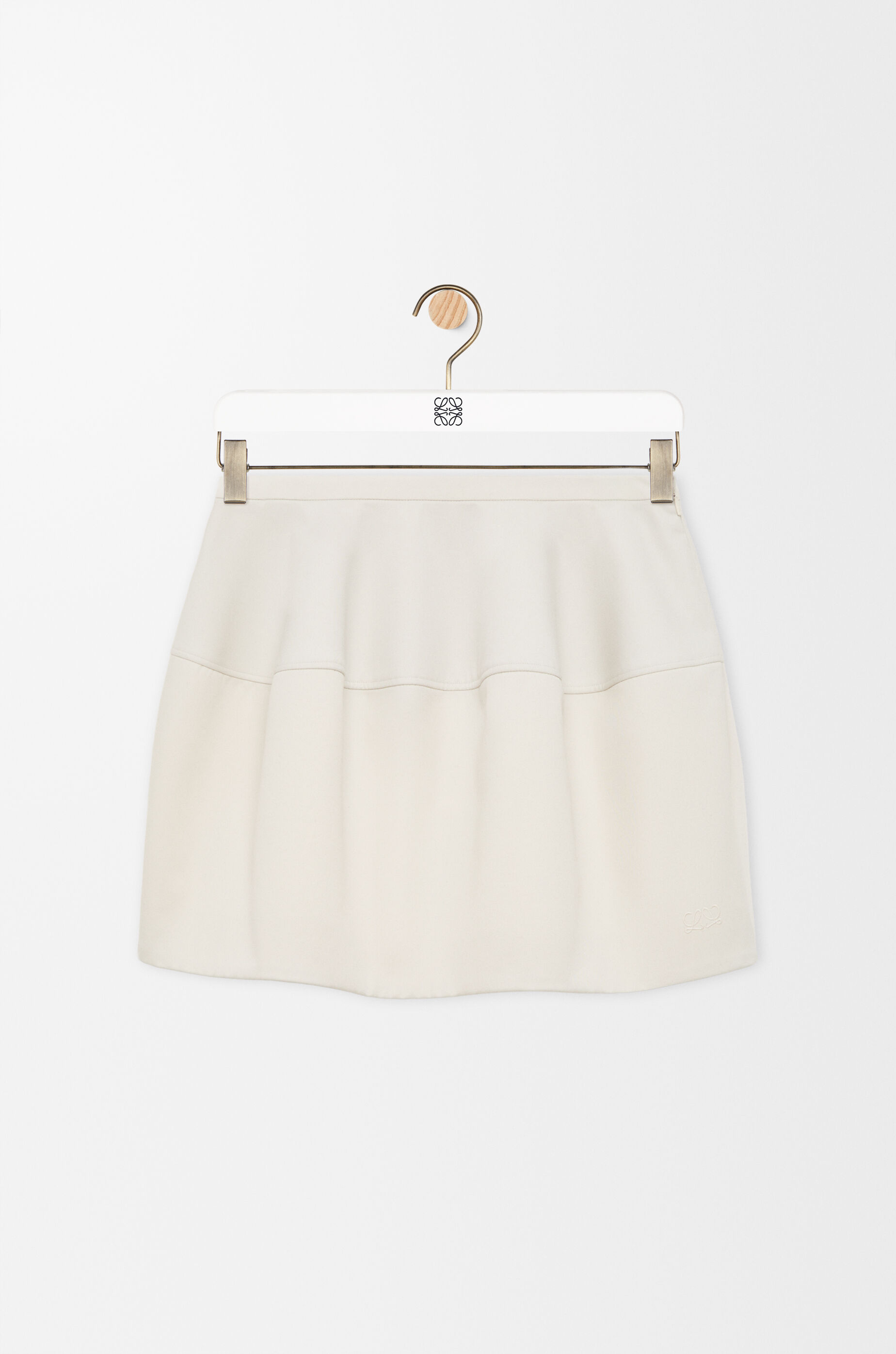 LOEWE Balloon skirt in cotton and silk Ivory