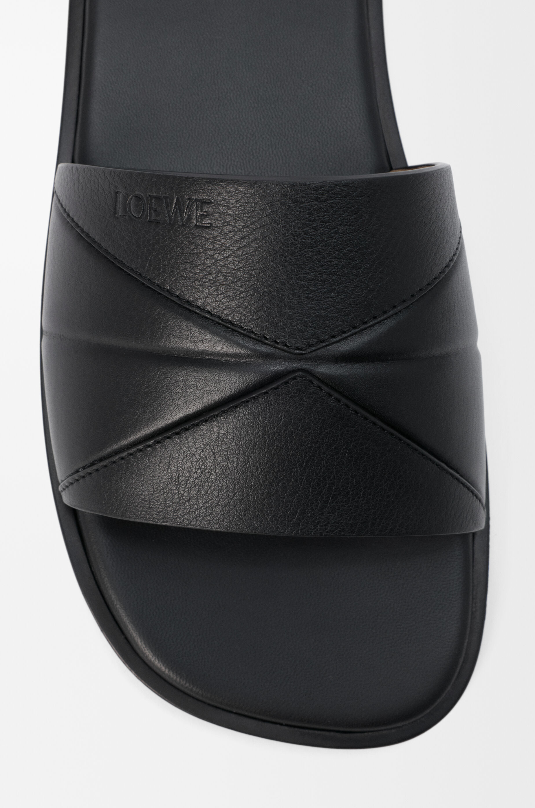 LOEWE Origami slide in soft calfskin Black