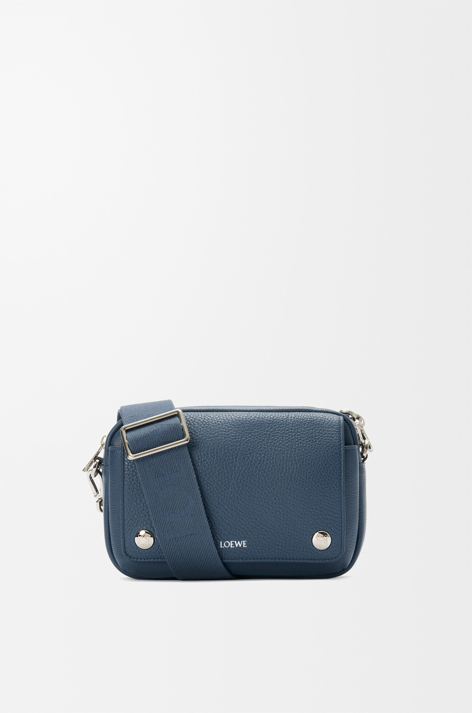 LOEWE Small Pebble messenger bag in supple grained calfskin Indigo Dye