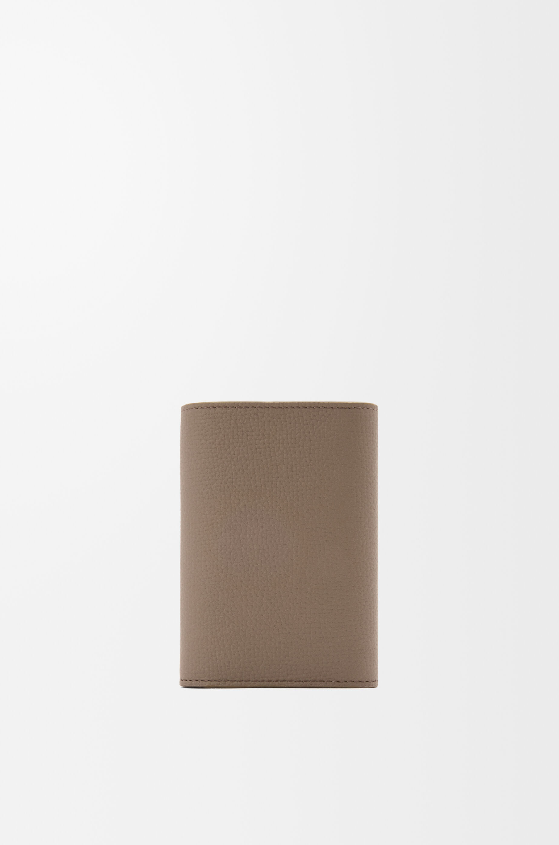 LOEWE Anagram small vertical wallet in pebble grained calfskin Taupe