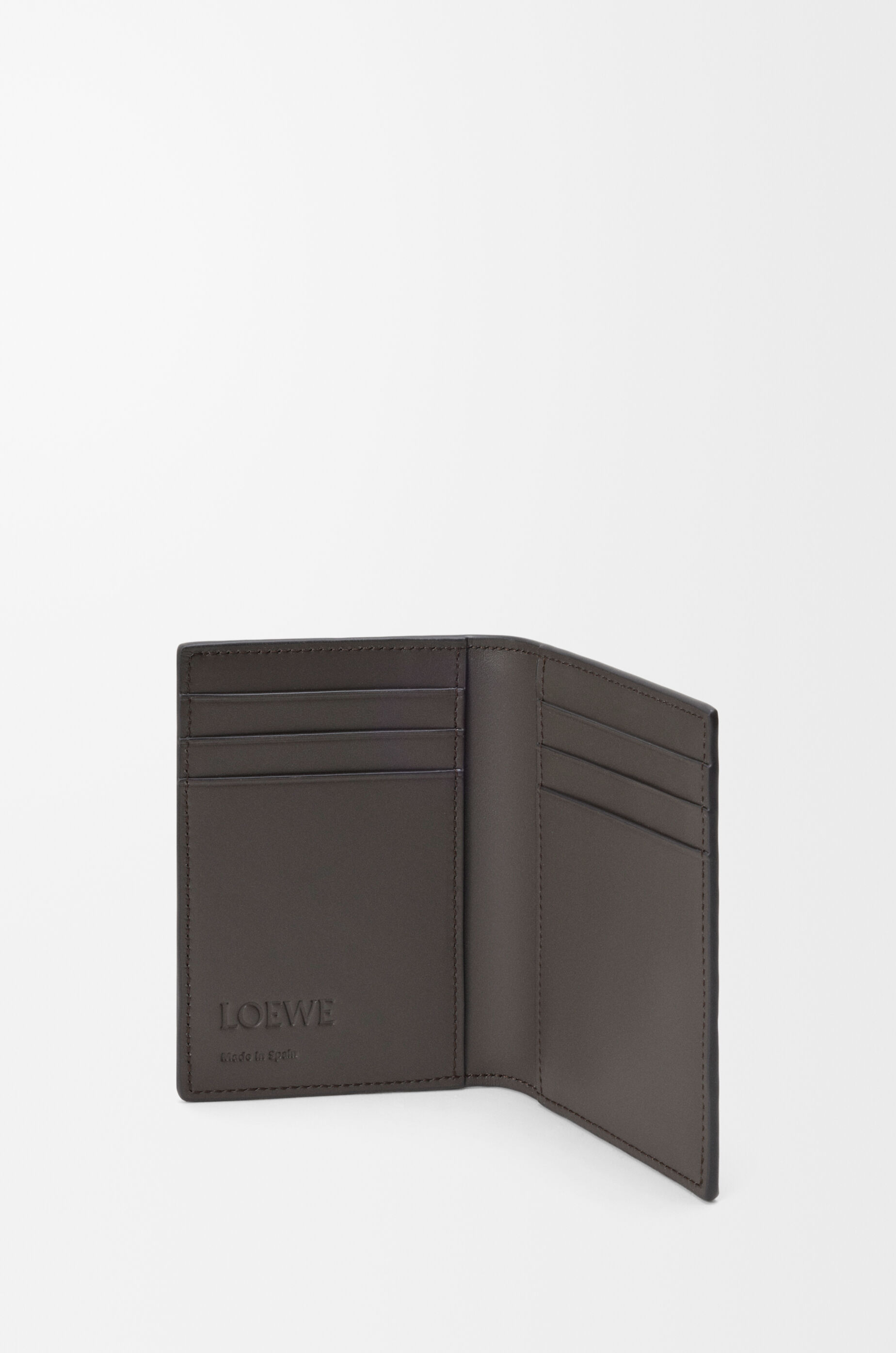 LOEWE Puzzle bifold cardholder in classic calfskin Dark Grey