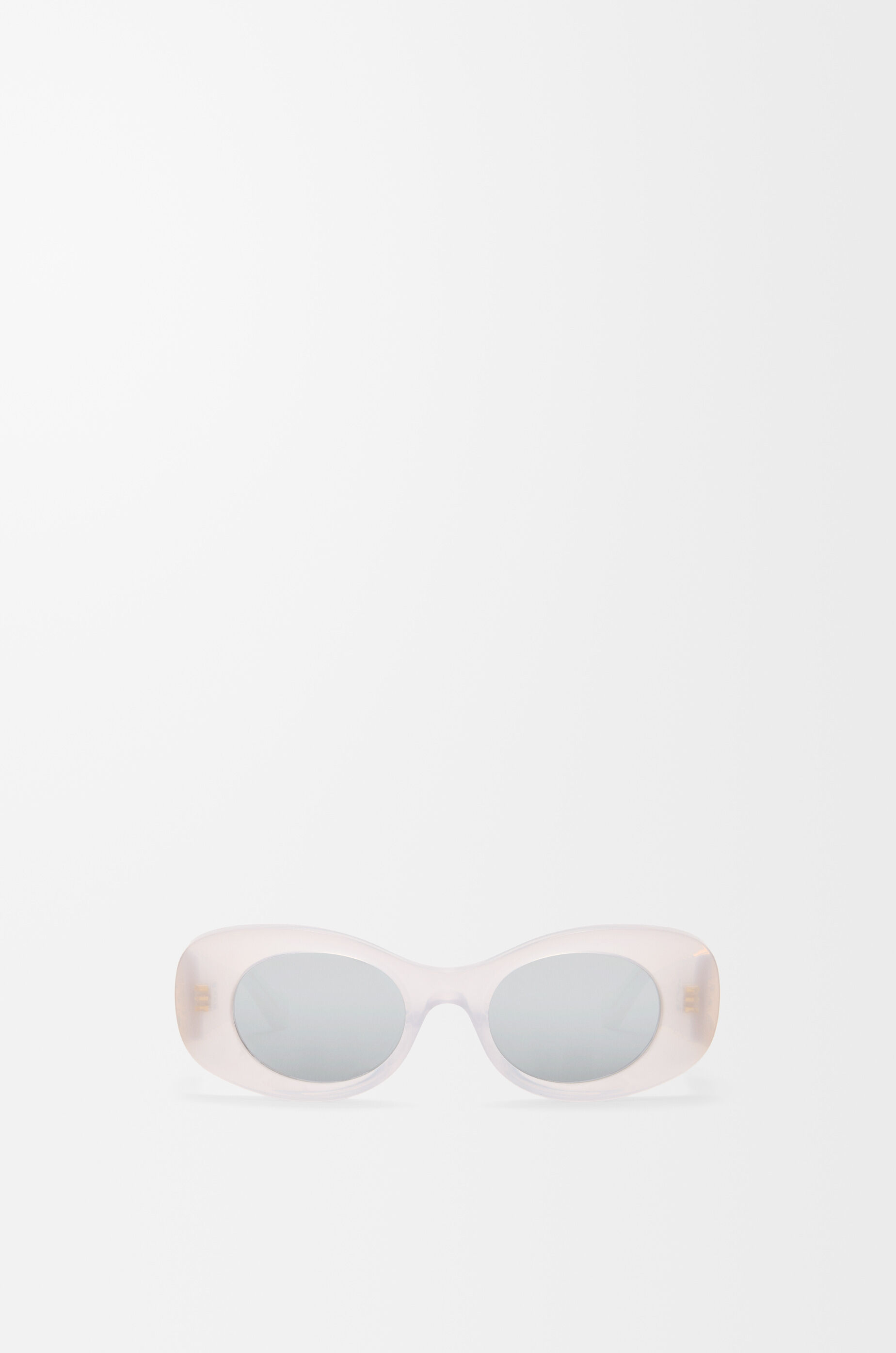 LOEWE Beveled Oval Maxi Anagram sunglasses White