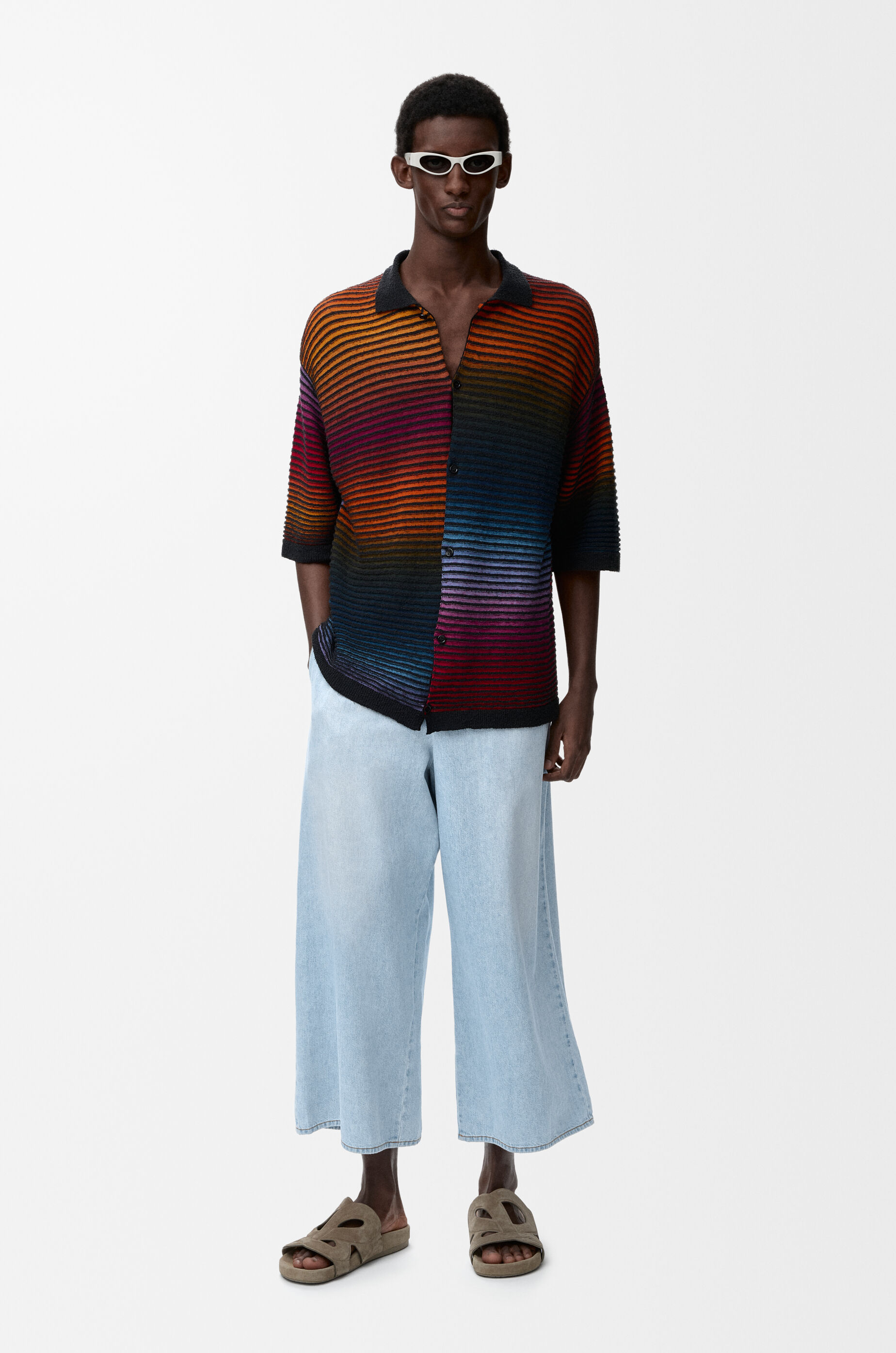 LOEWE Drawstring trousers in denim Washed Blue