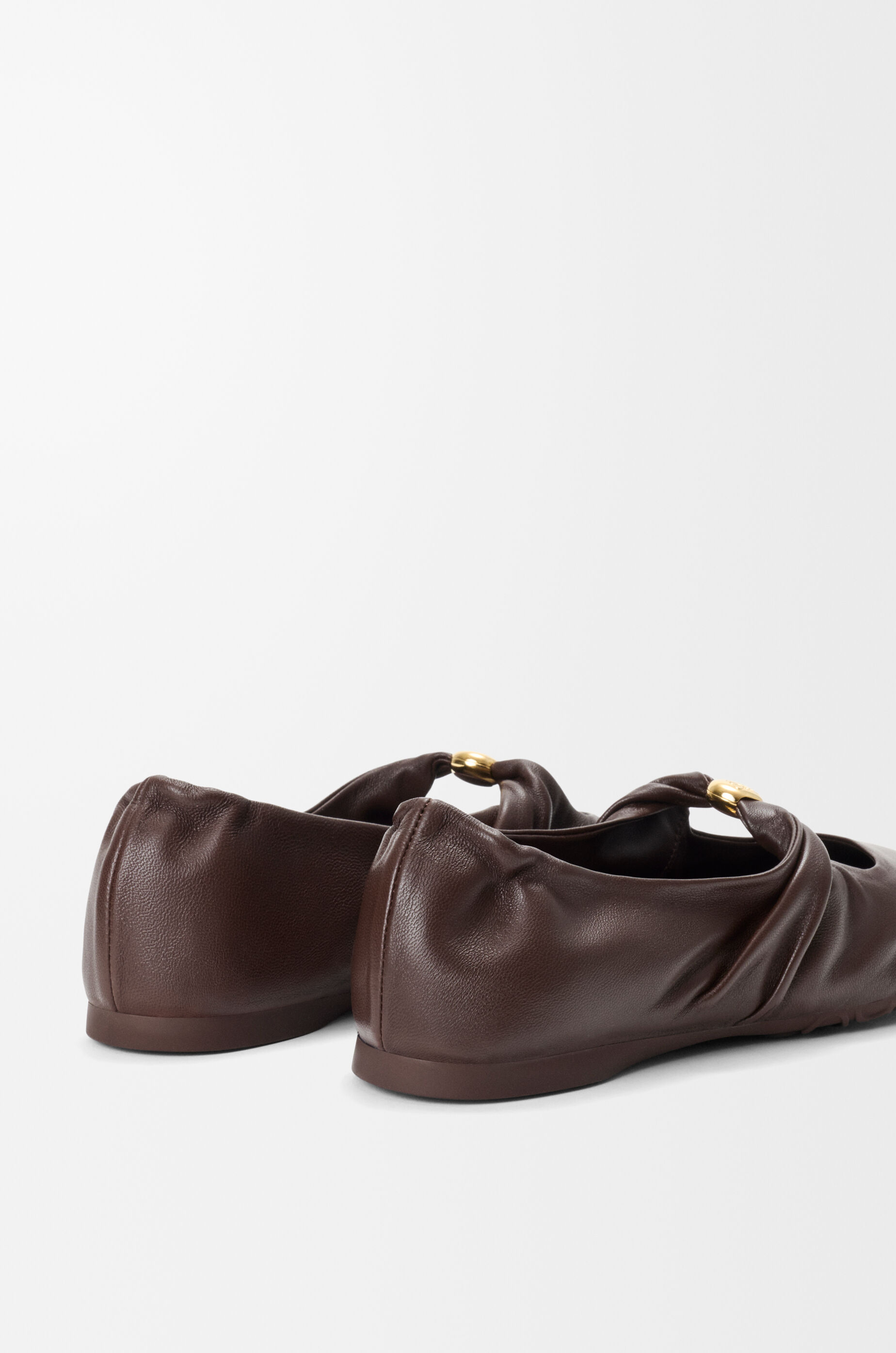 LOEWE Pebble Soft ballerina in nappa lambskin Brownie