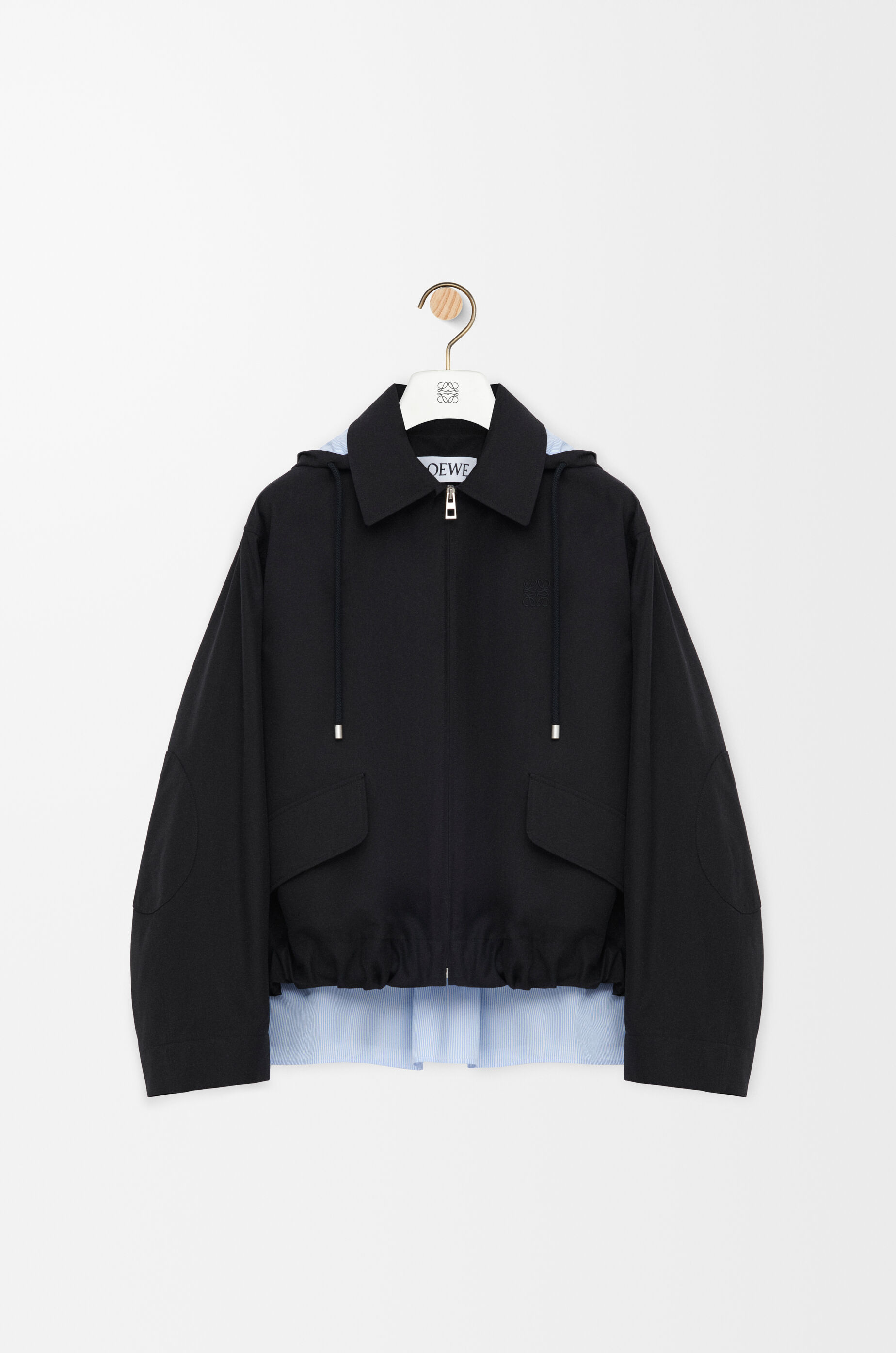LOEWE Hooded parka in cotton Black