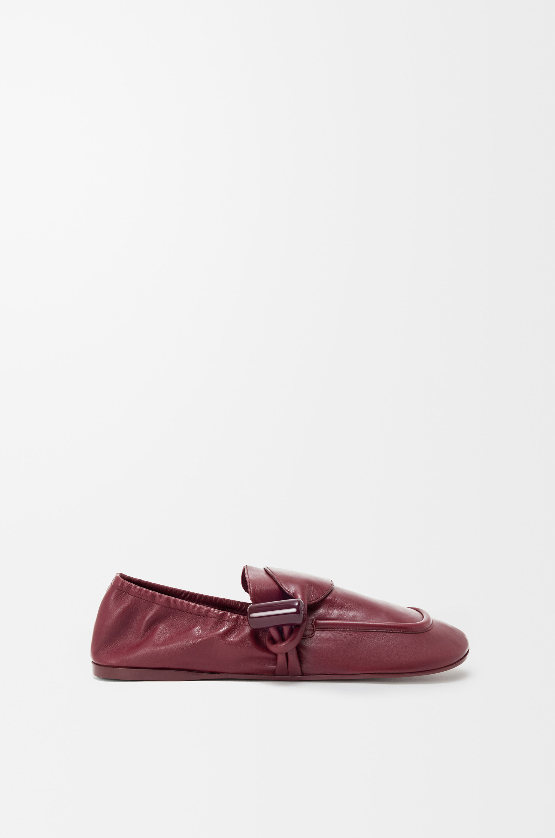 LOEWE Toggle loafer in shiny smooth calfskin Burnt Red