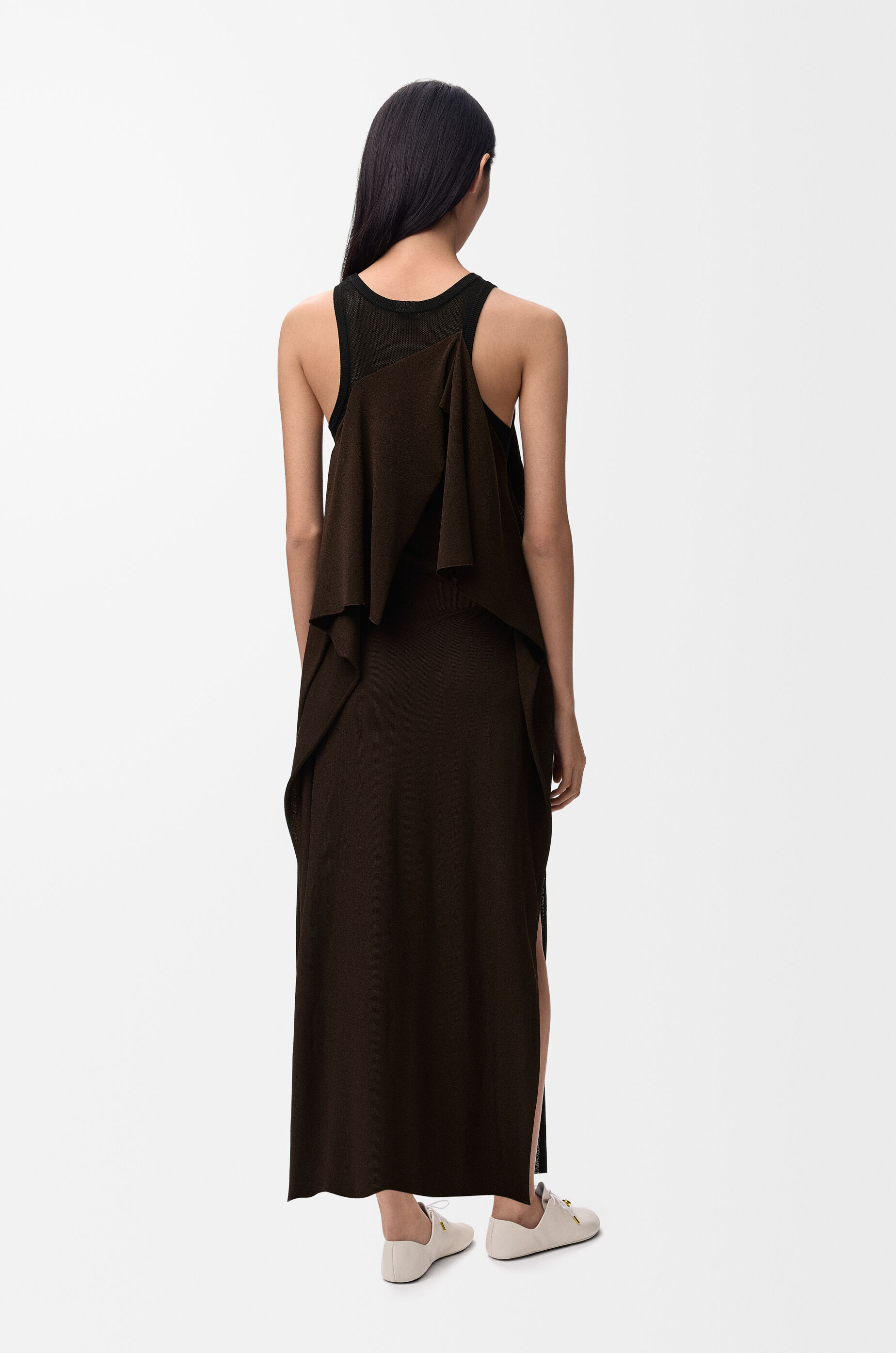 LOEWE Dress in viscose blend Black/Brown