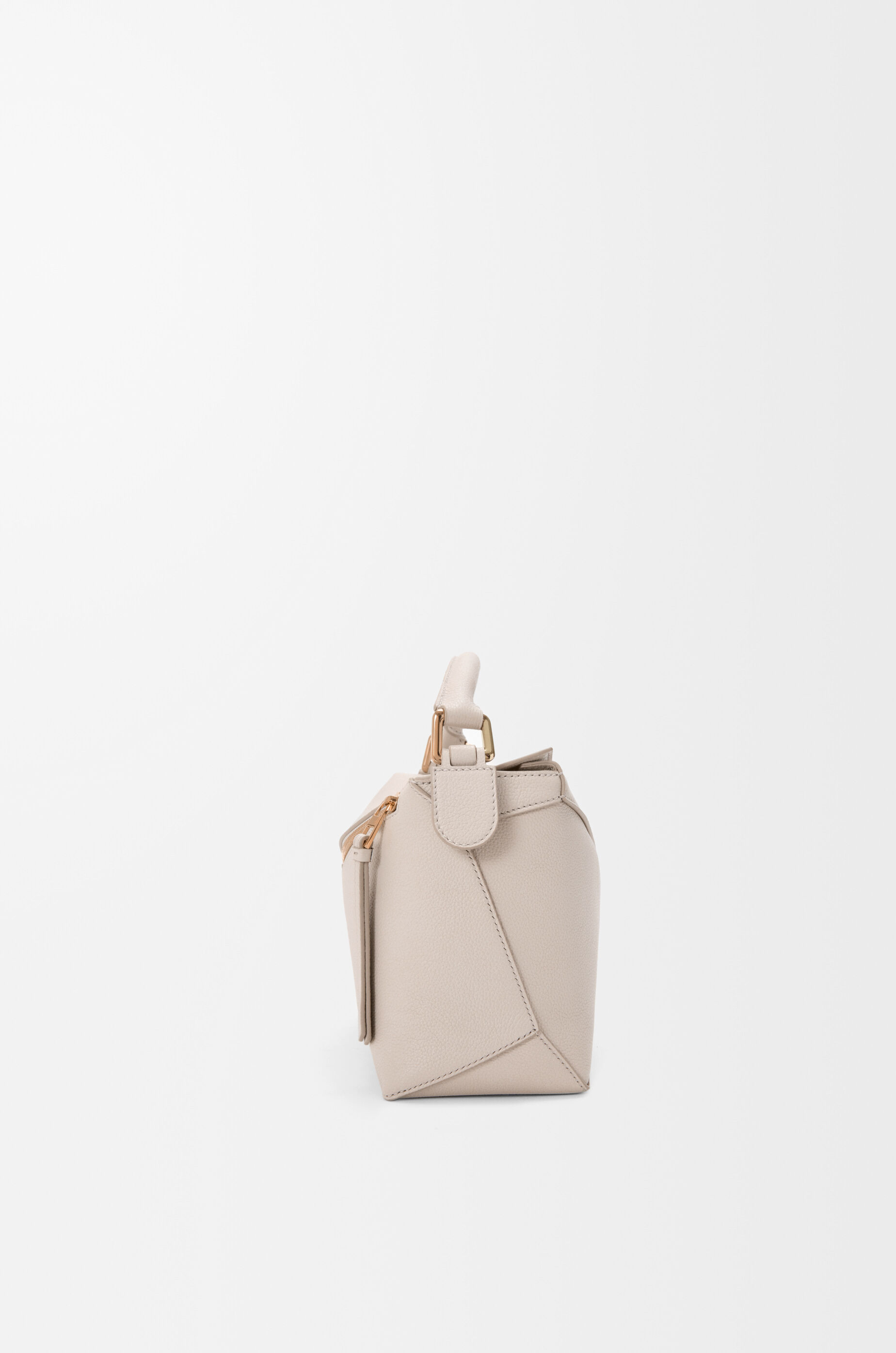 LOEWE Small Puzzle Edge bag in soft grained calfskin Light Ghost