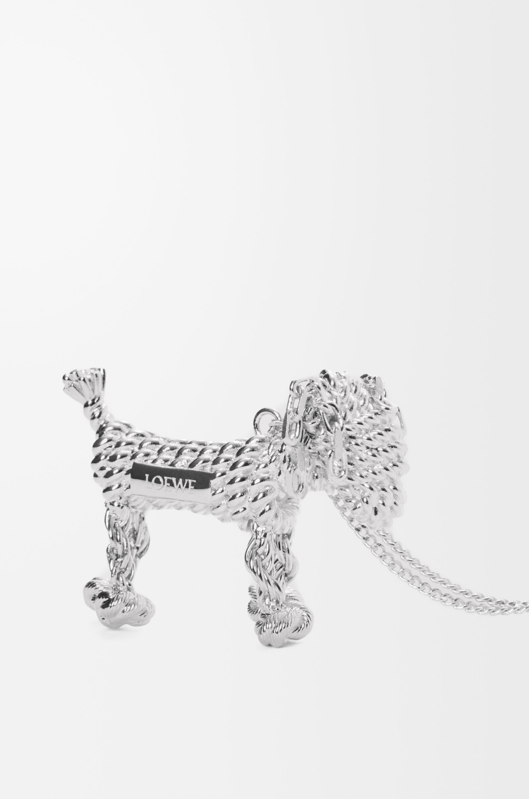 LOEWE Sausage dog necklace Silver