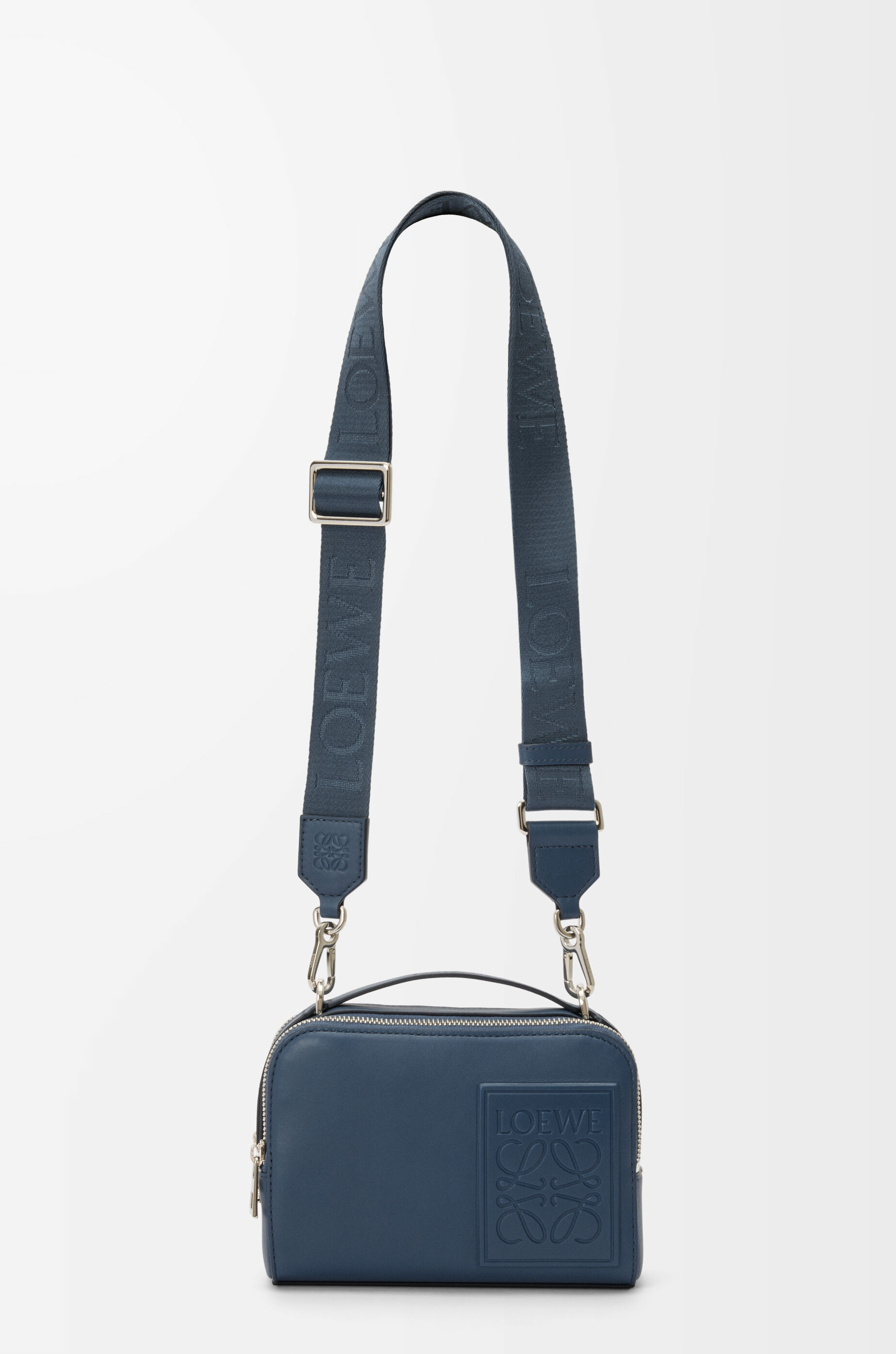 LOEWE Mini crossbody camera bag in satin calfskin Indigo Dye