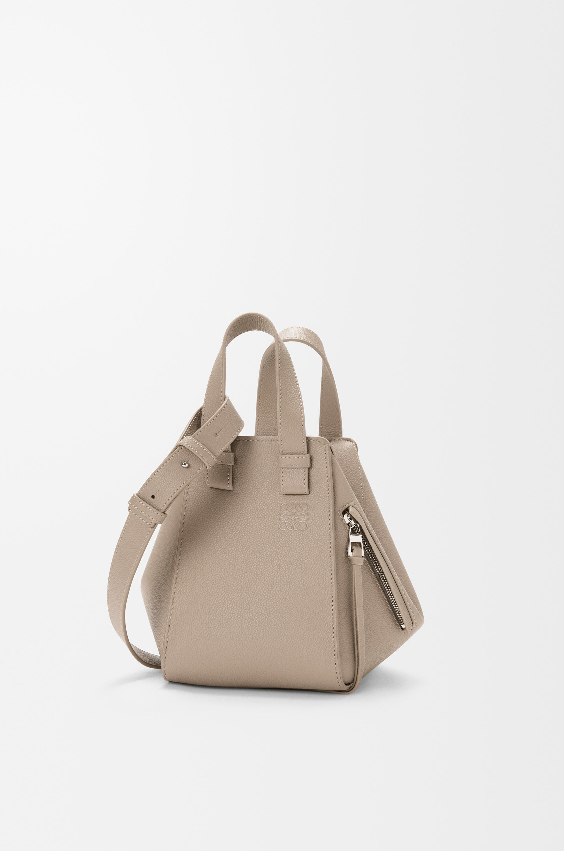 LOEWE Compact Hammock bag in soft grained calfskin Clay