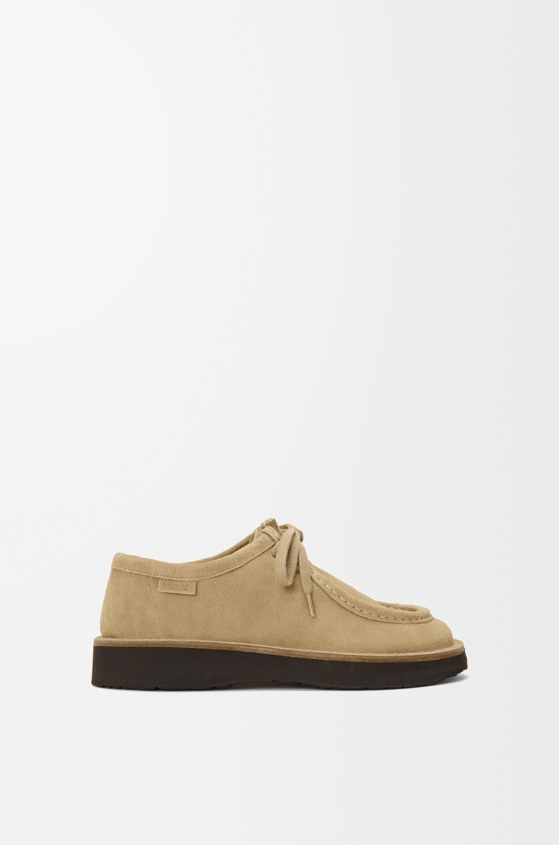 LOEWE Faro lace-up in suede calfskin Sahara