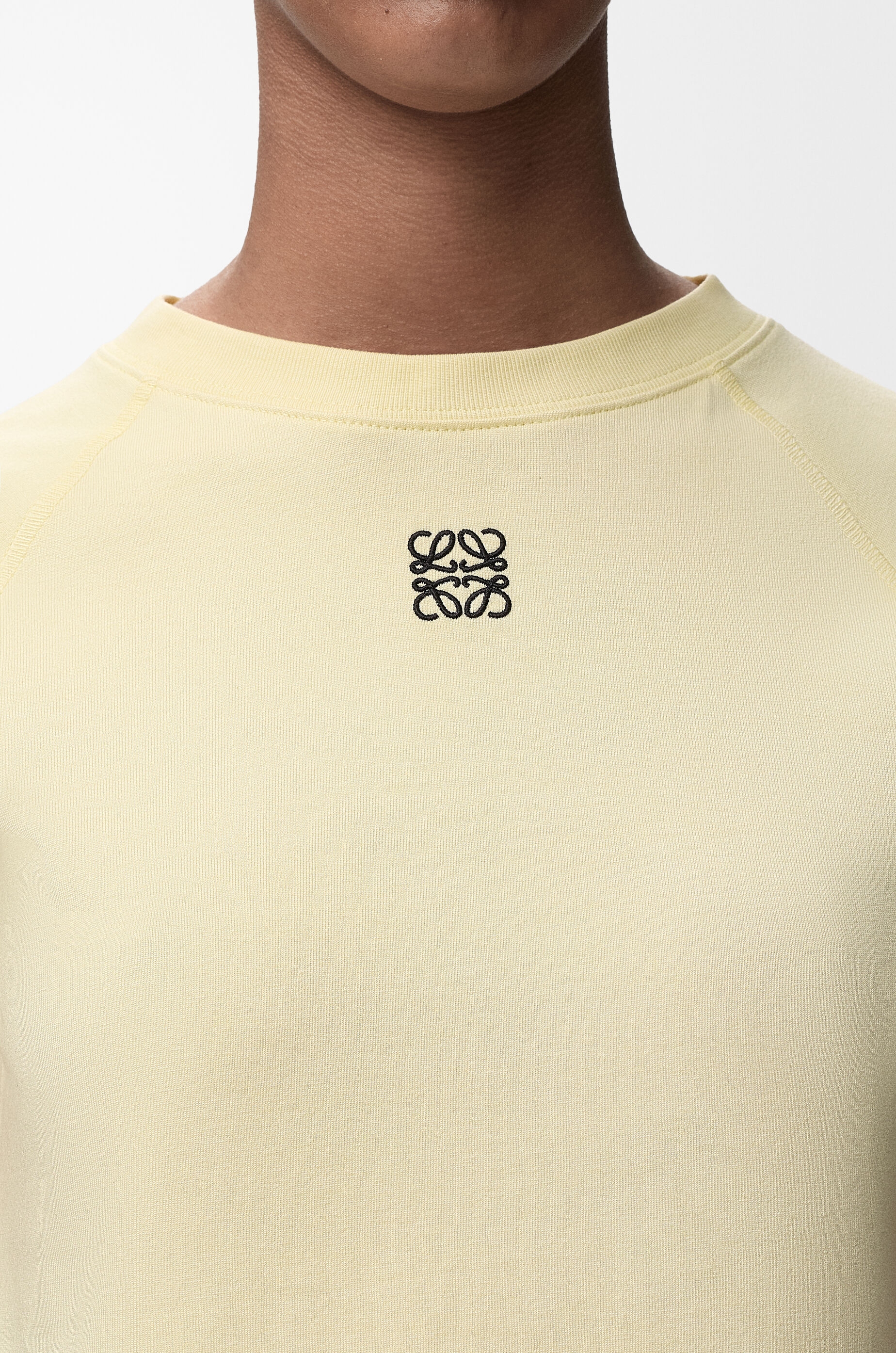 LOEWE Small fit T-shirt in cotton blend Light Yellow