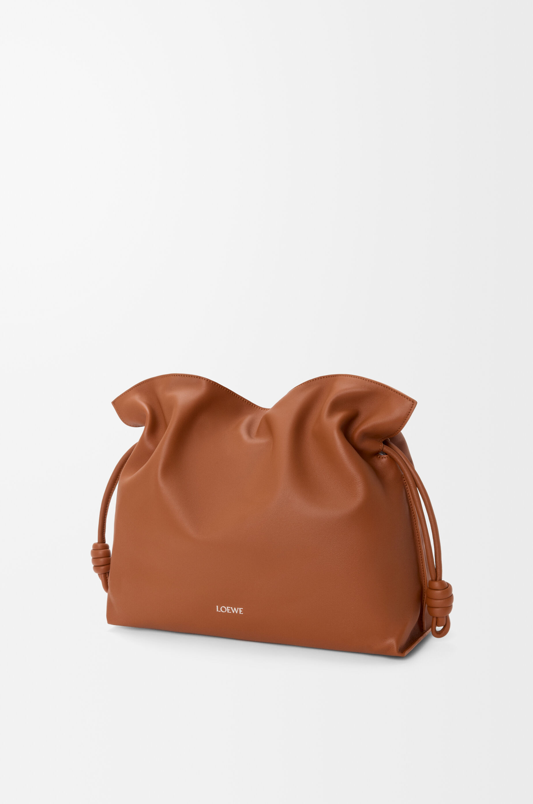 LOEWE Large Flamenco clutch in nappa calfskin Squirrel