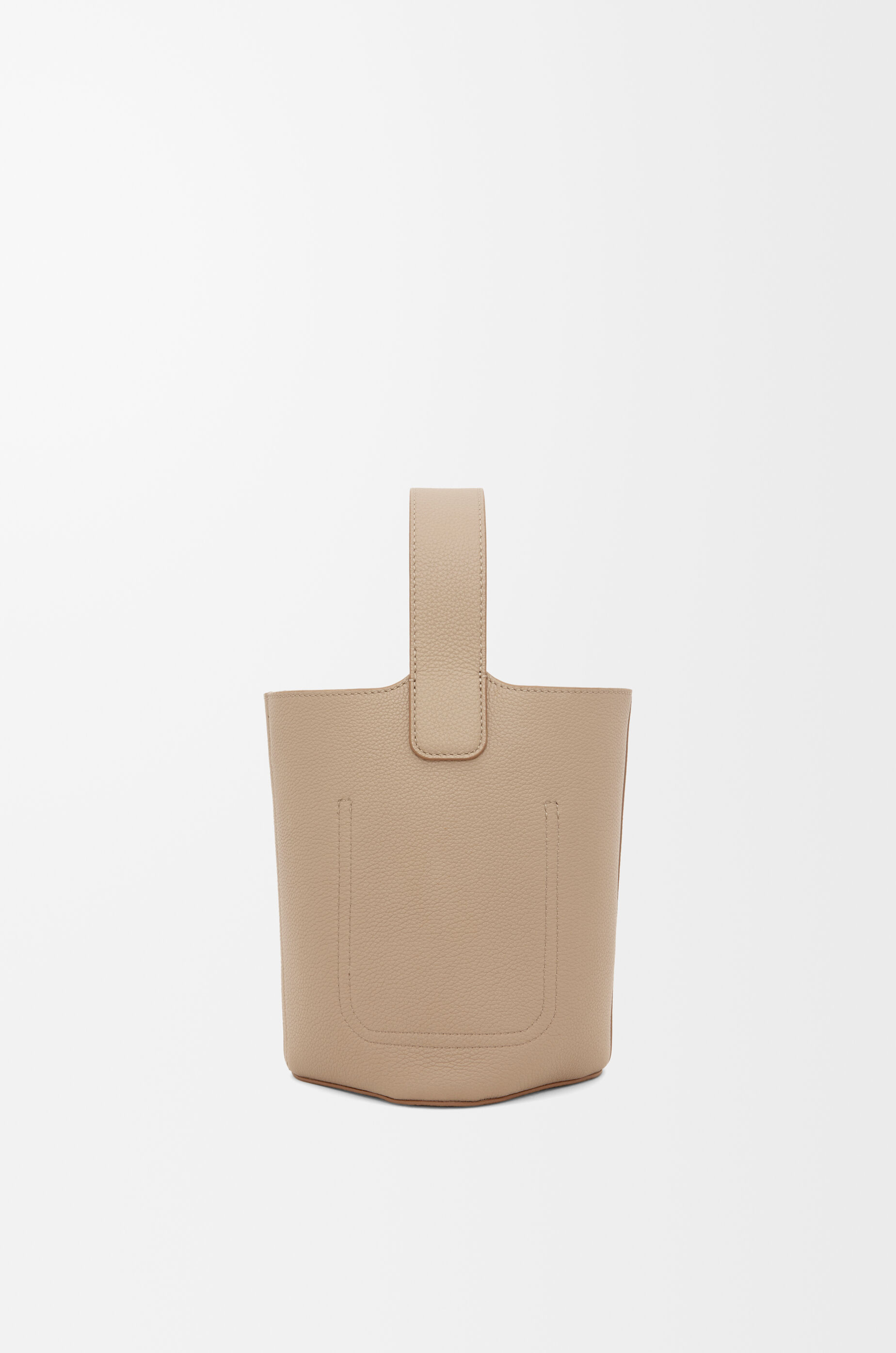 LOEWE Mini Pebble Bucket bag in soft grained calfskin Sand