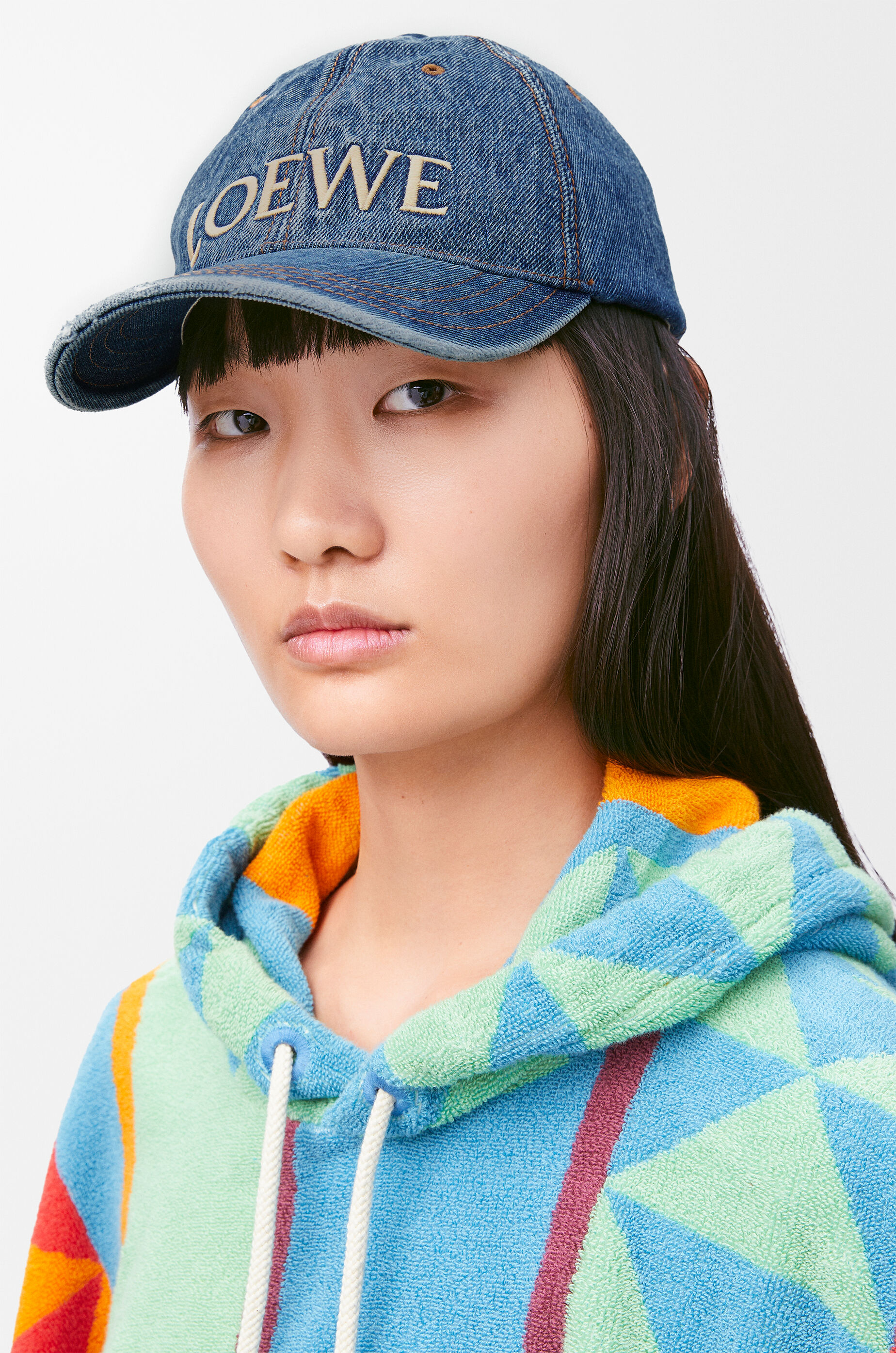LOEWE LOEWE cap in denim Denim Blue