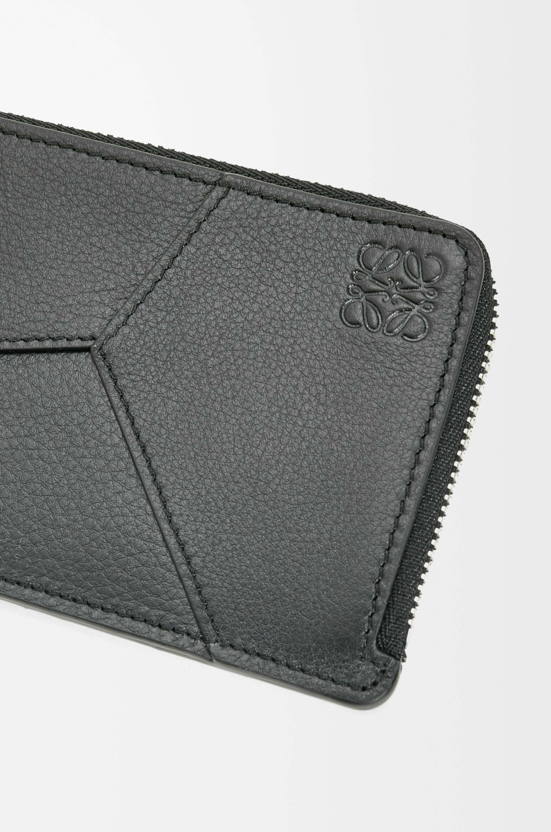 LOEWE Puzzle long coin cardholder in classic calfskin Black