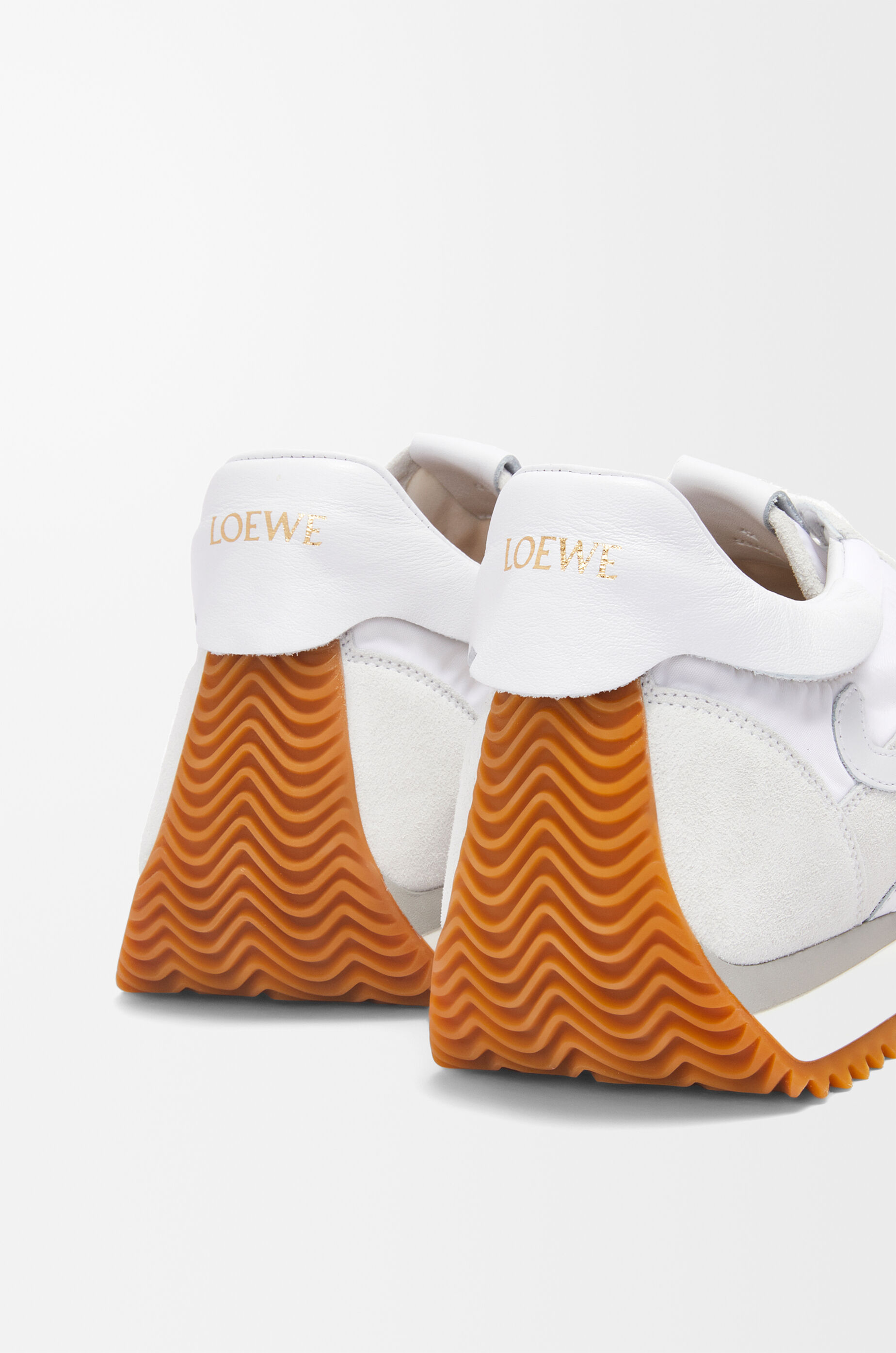 LOEWE Flow Runner in nylon and suede White