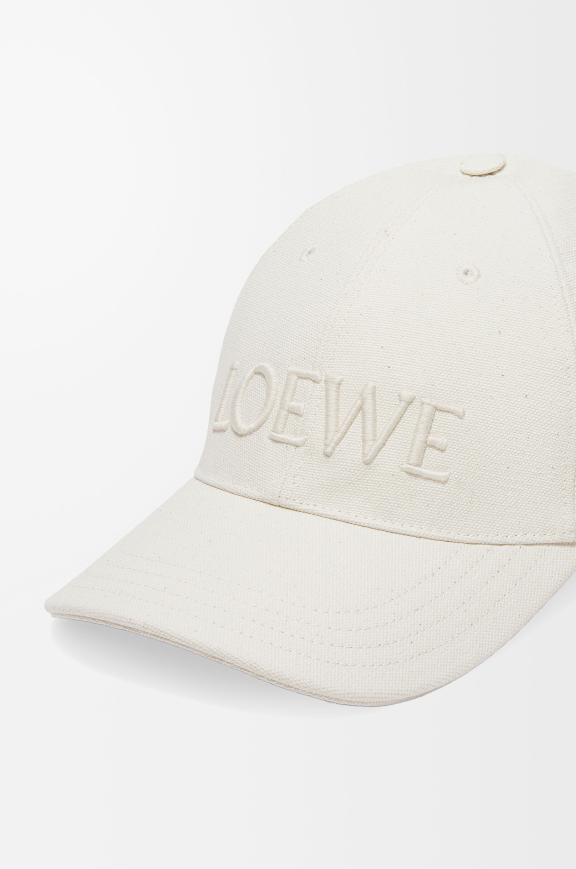LOEWE Cap in canvas Soft White