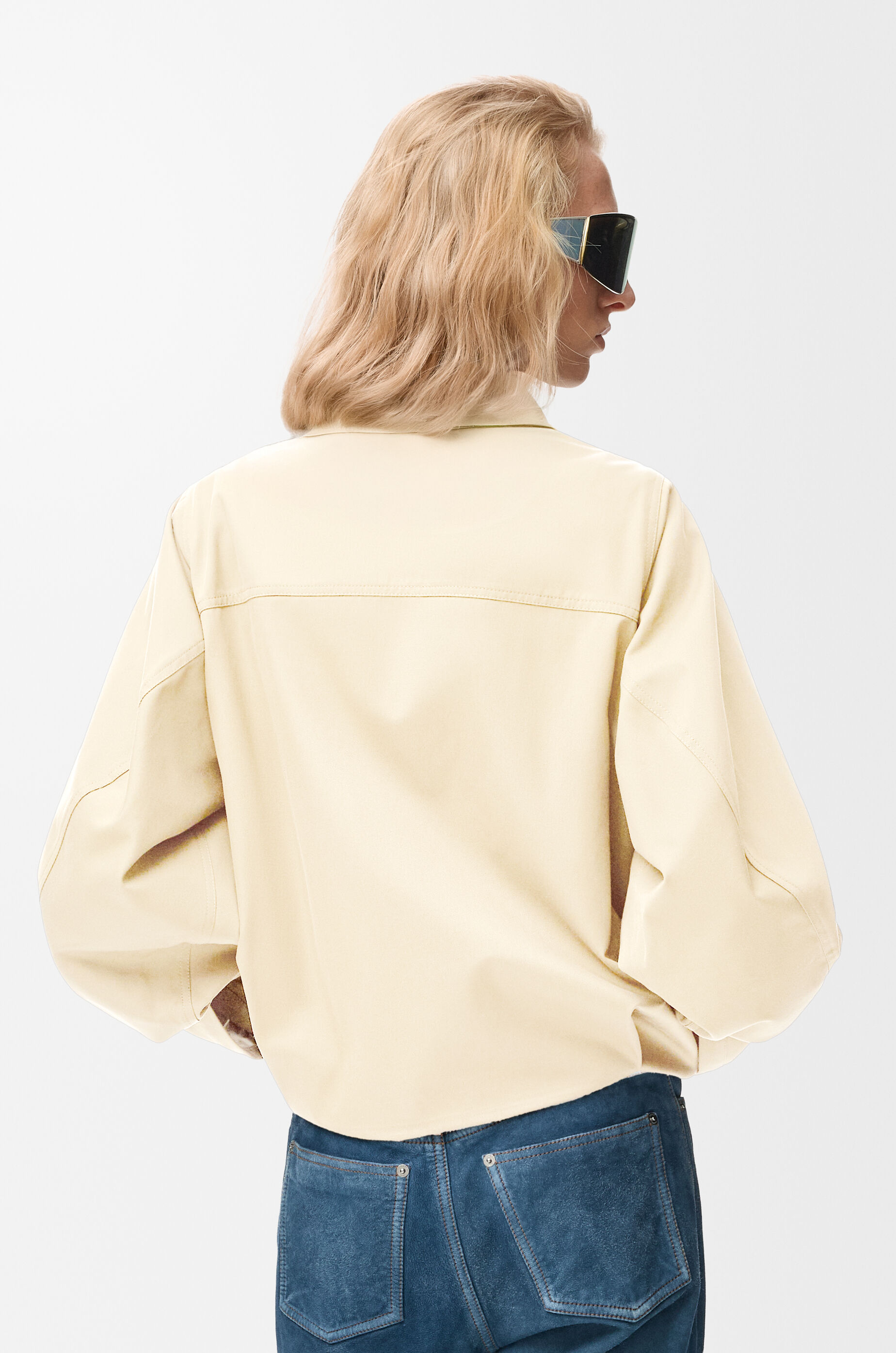 LOEWE Jacket in cotton and silk Ivory