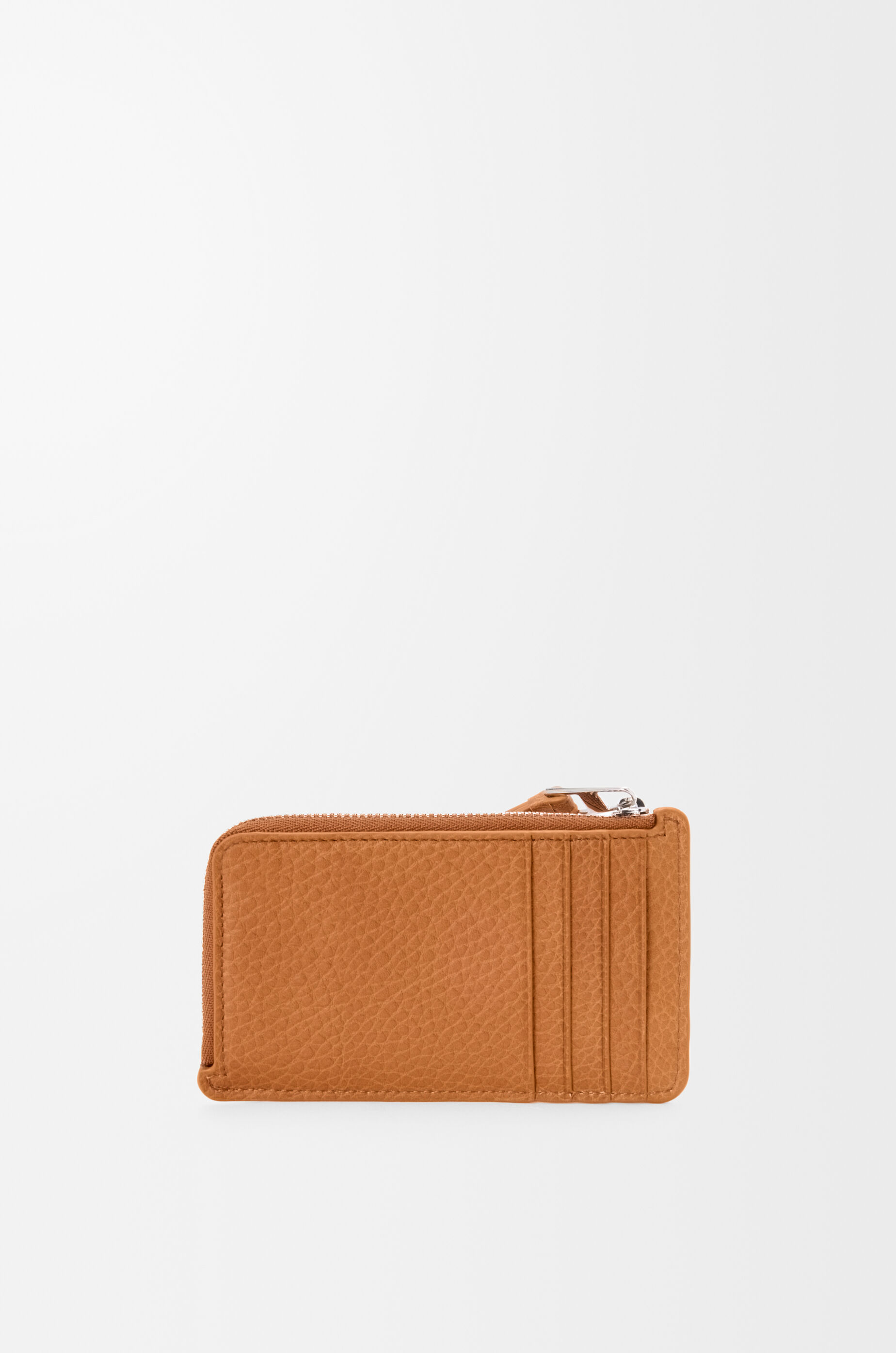 LOEWE Puzzle coin cardholder in supple grained calfskin Light Canyon Brown