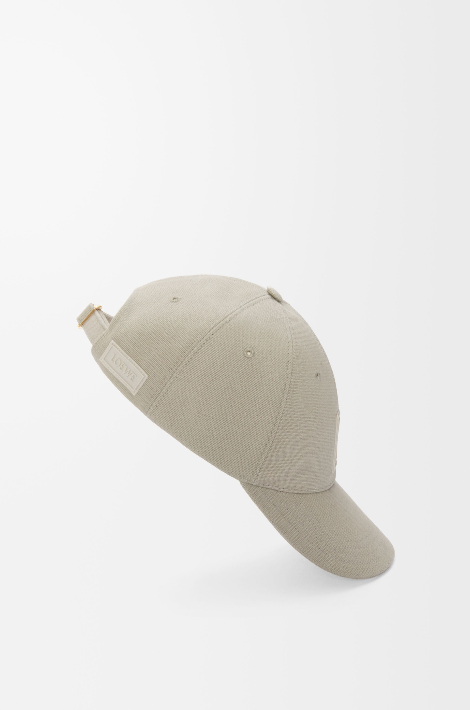 LOEWE Patch cap in canvas Shell Grey